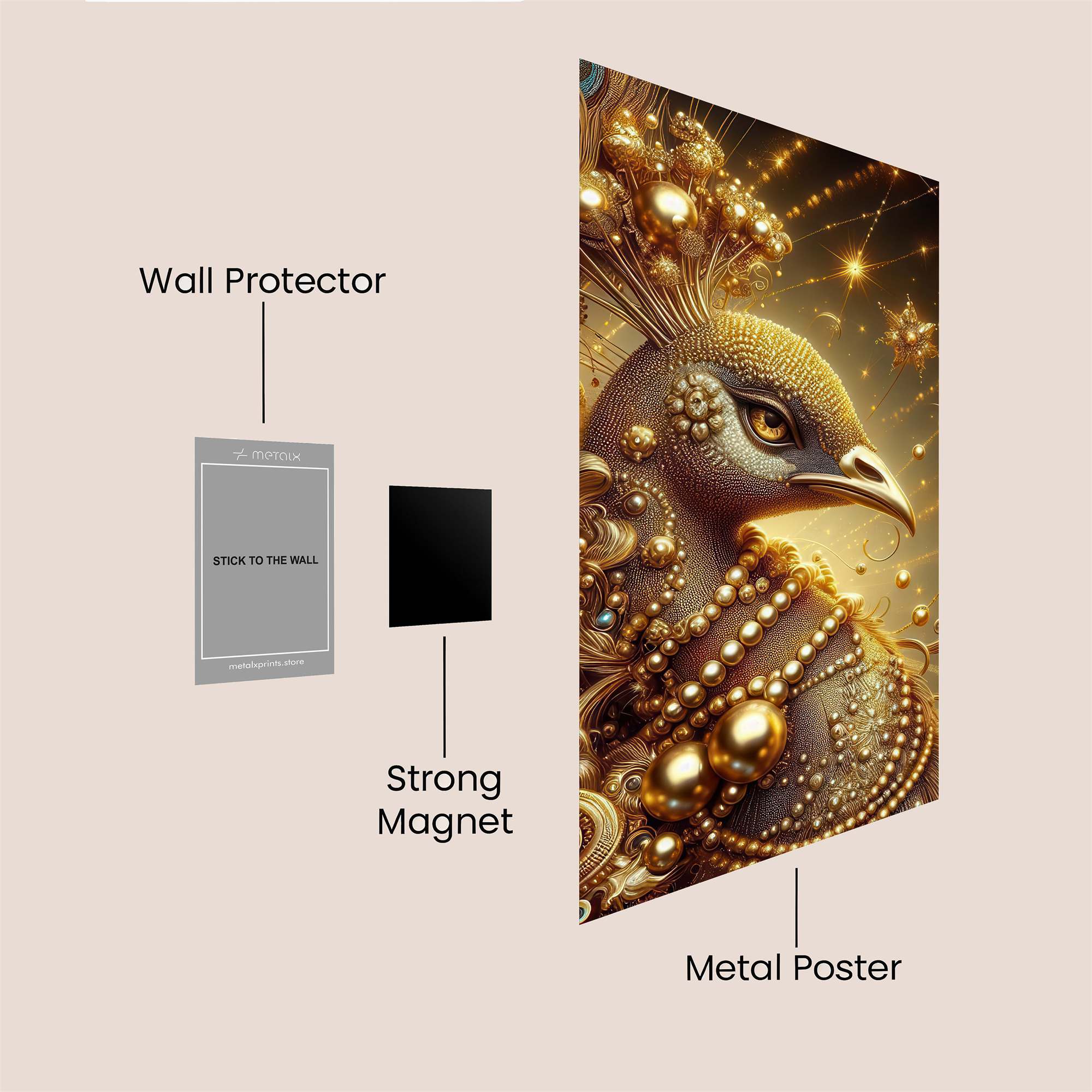Peacock Opulence Safe Wall Magnetic / M