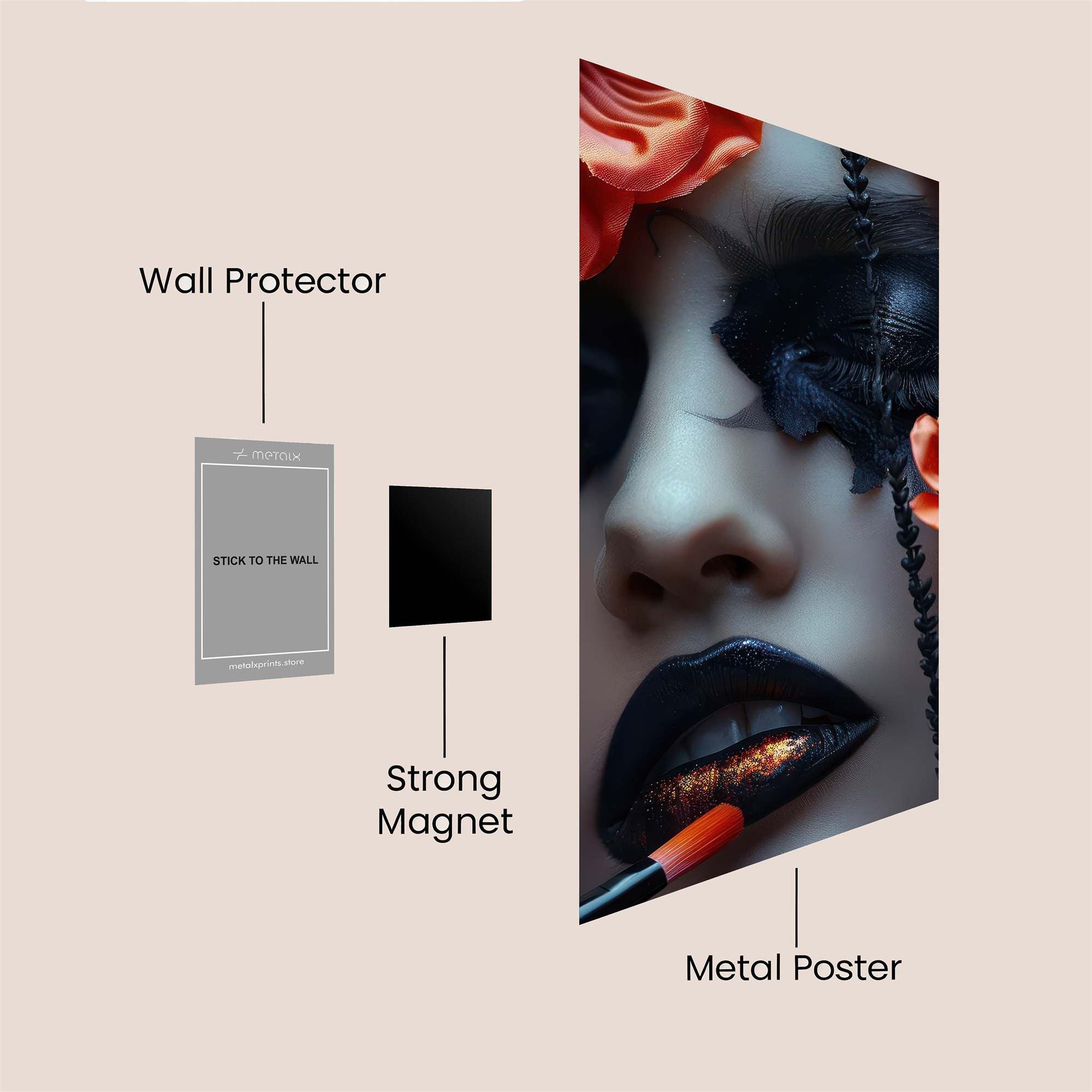 Poppy Enigma Safe Wall Magnetic / M