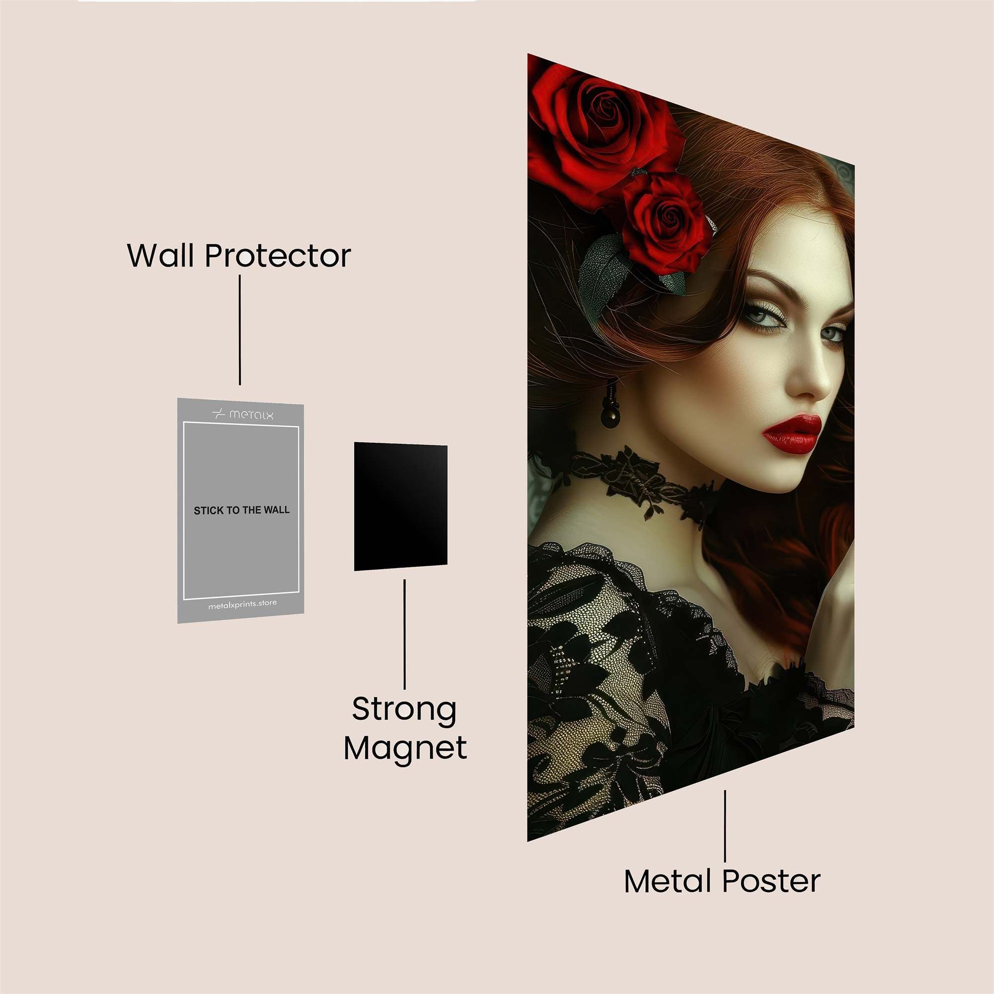 Rosy Enigma Safe Wall Magnetic / M