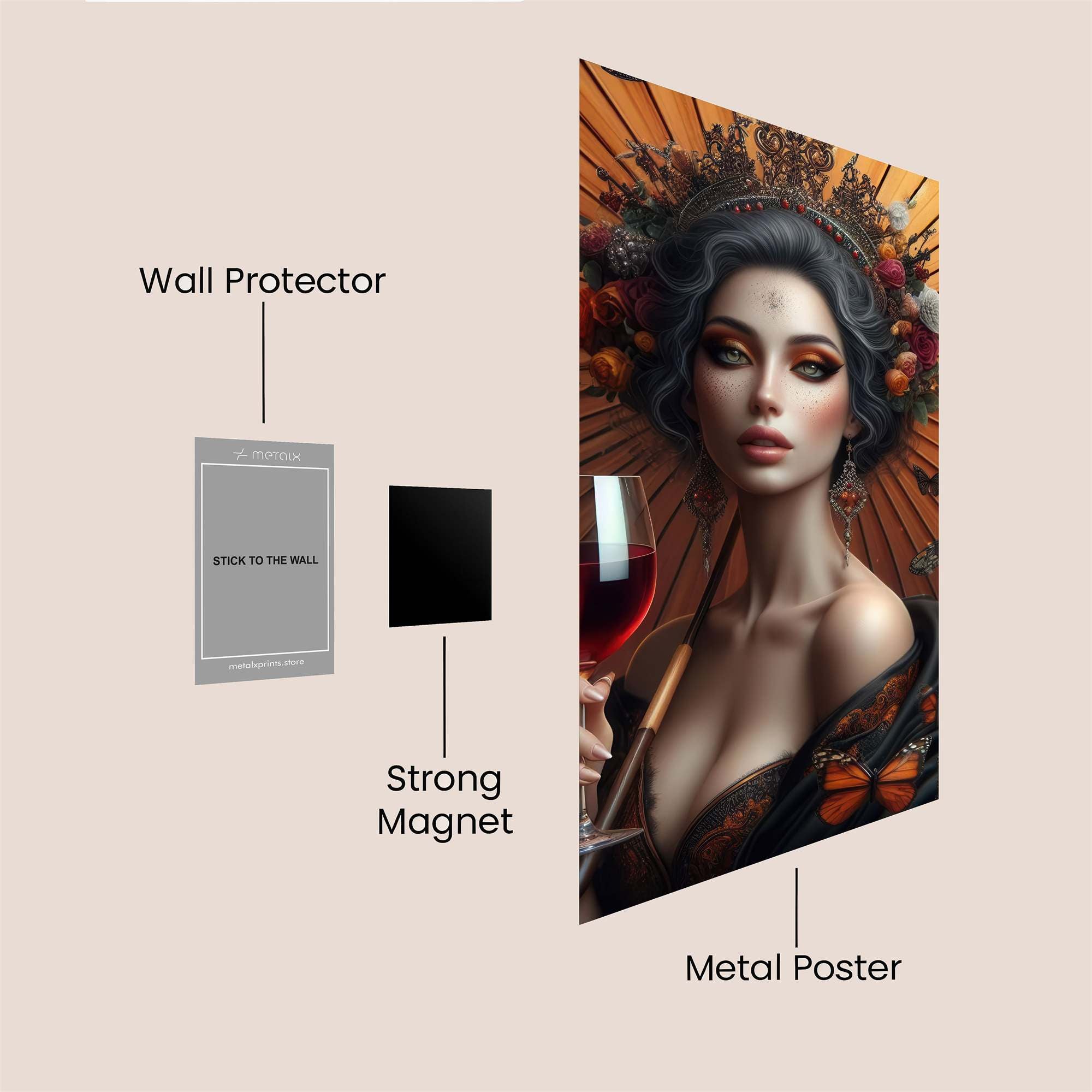 Geisha Enigma Safe Wall Magnetic / M