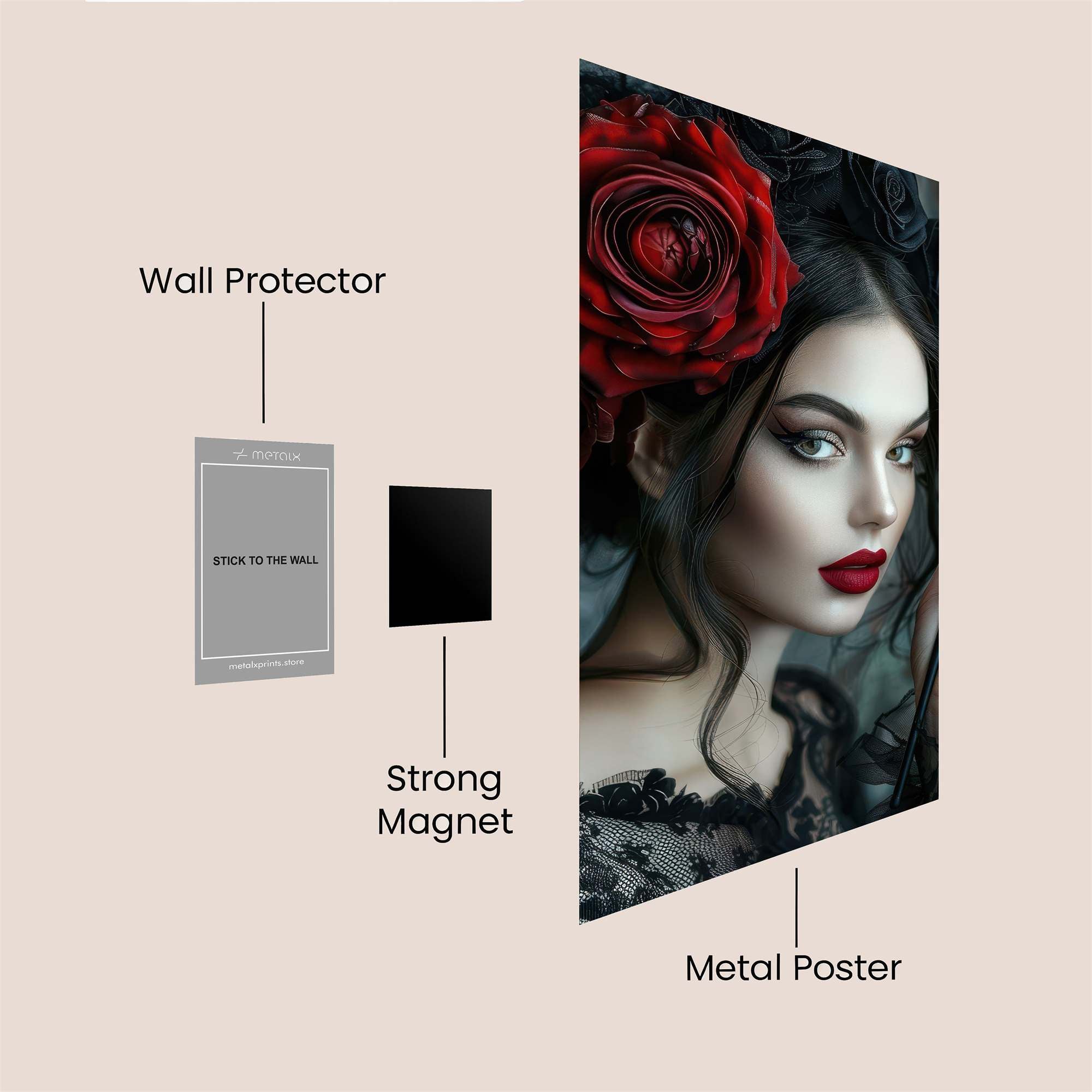 Rose Enigma Safe Wall Magnetic / M