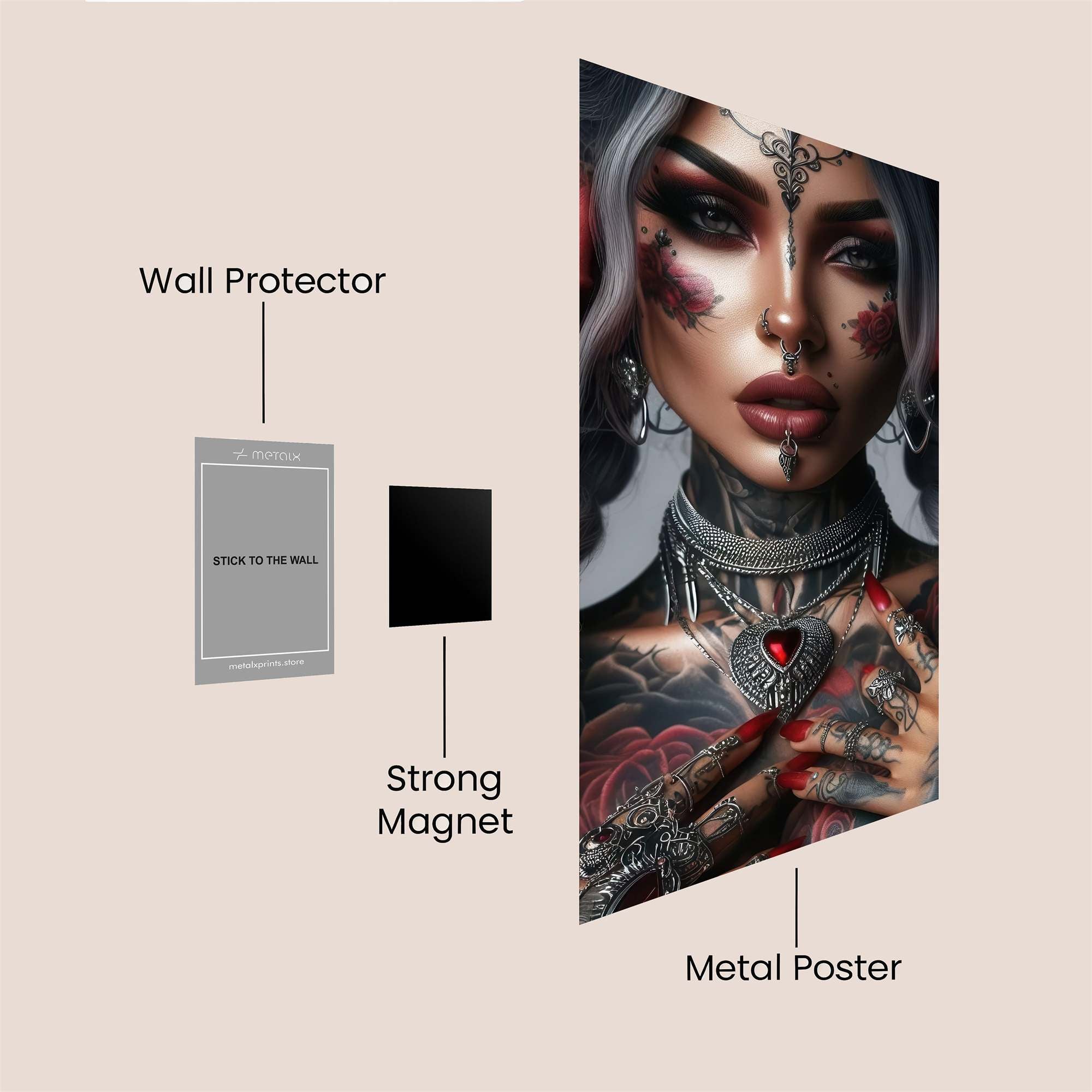 Gothic Enigma Safe Wall Magnetic / M