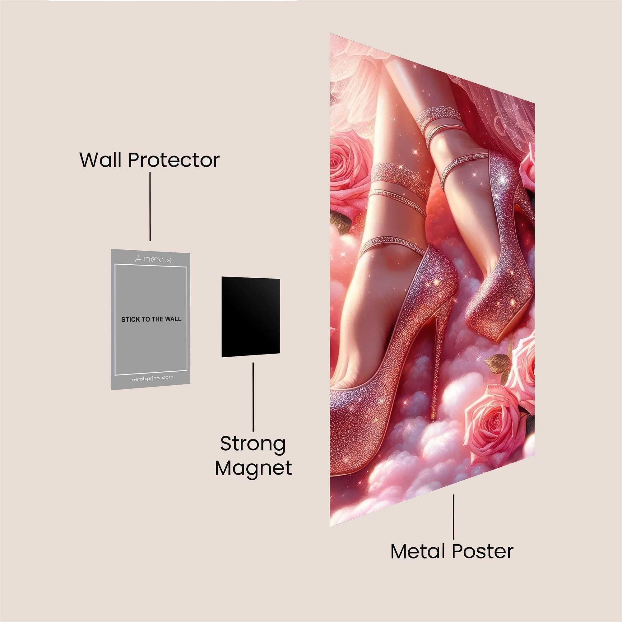 Rose Radiance Safe Wall Magnetic / M