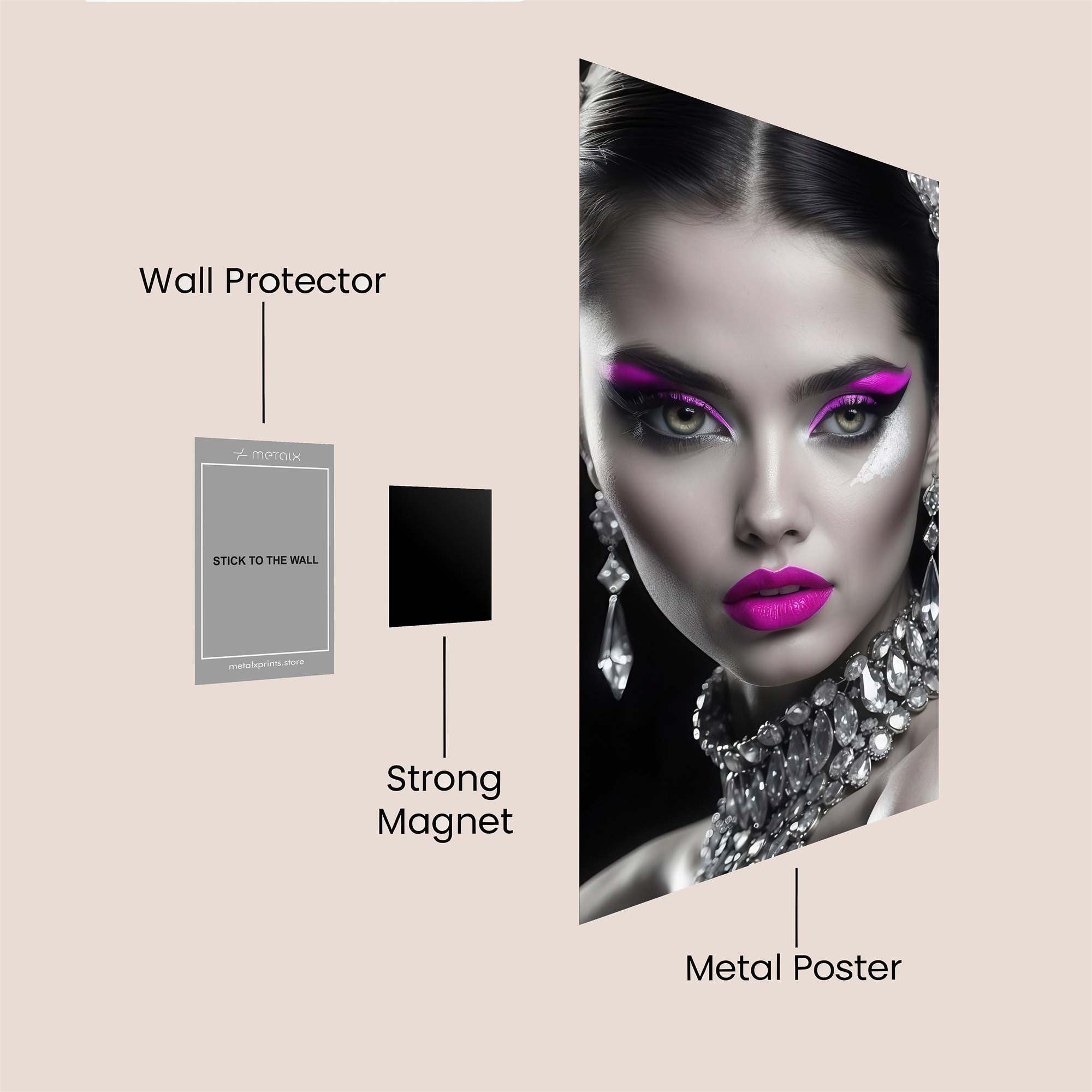 Glamour Elegance Safe Wall Magnetic / M