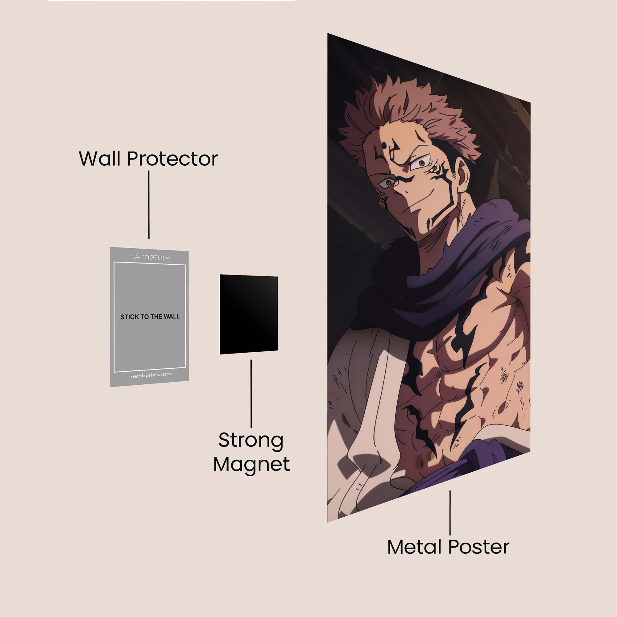 Sukuna Fierce Safe Wall Magnetic / M