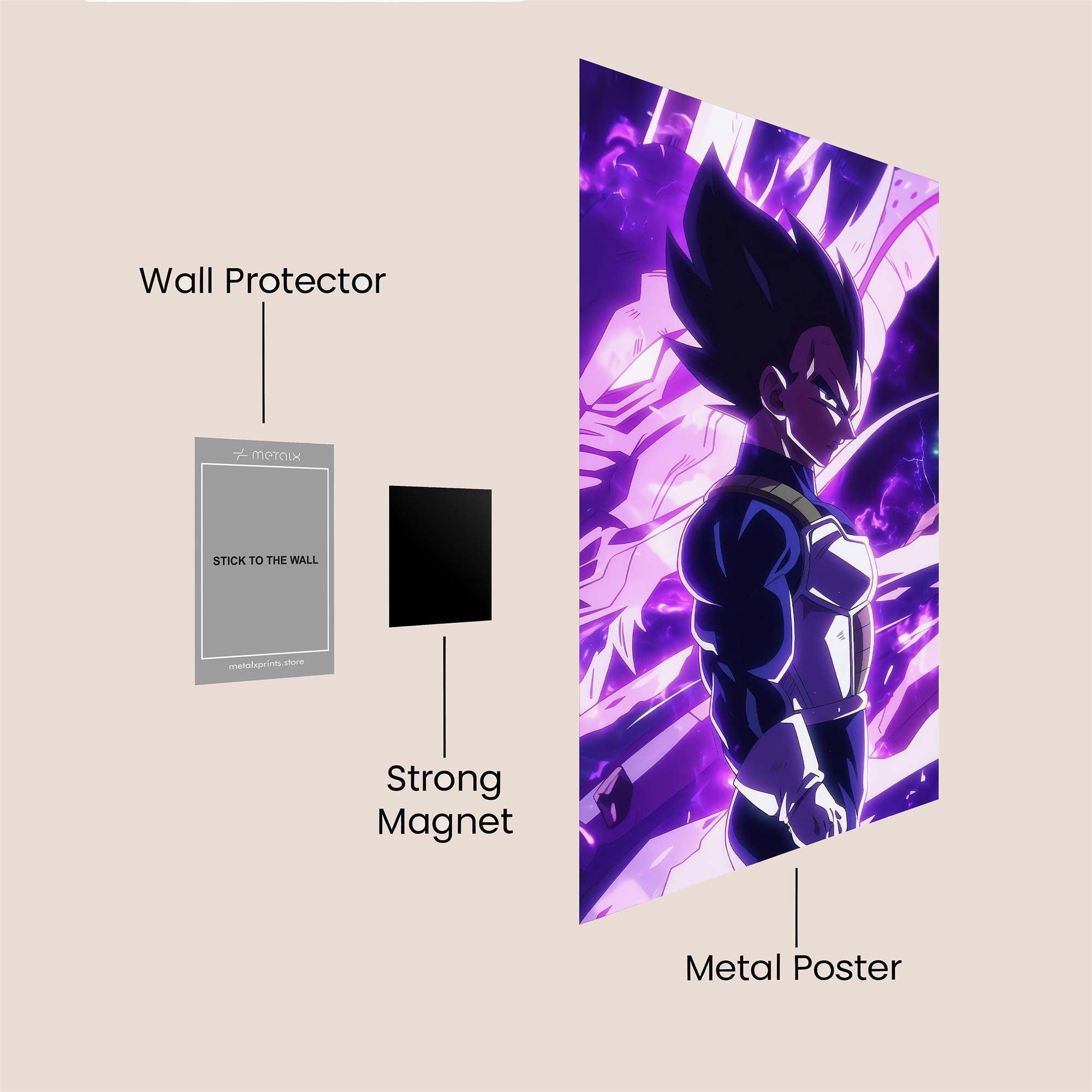 Vegeta Valiant Safe Wall Magnetic / M
