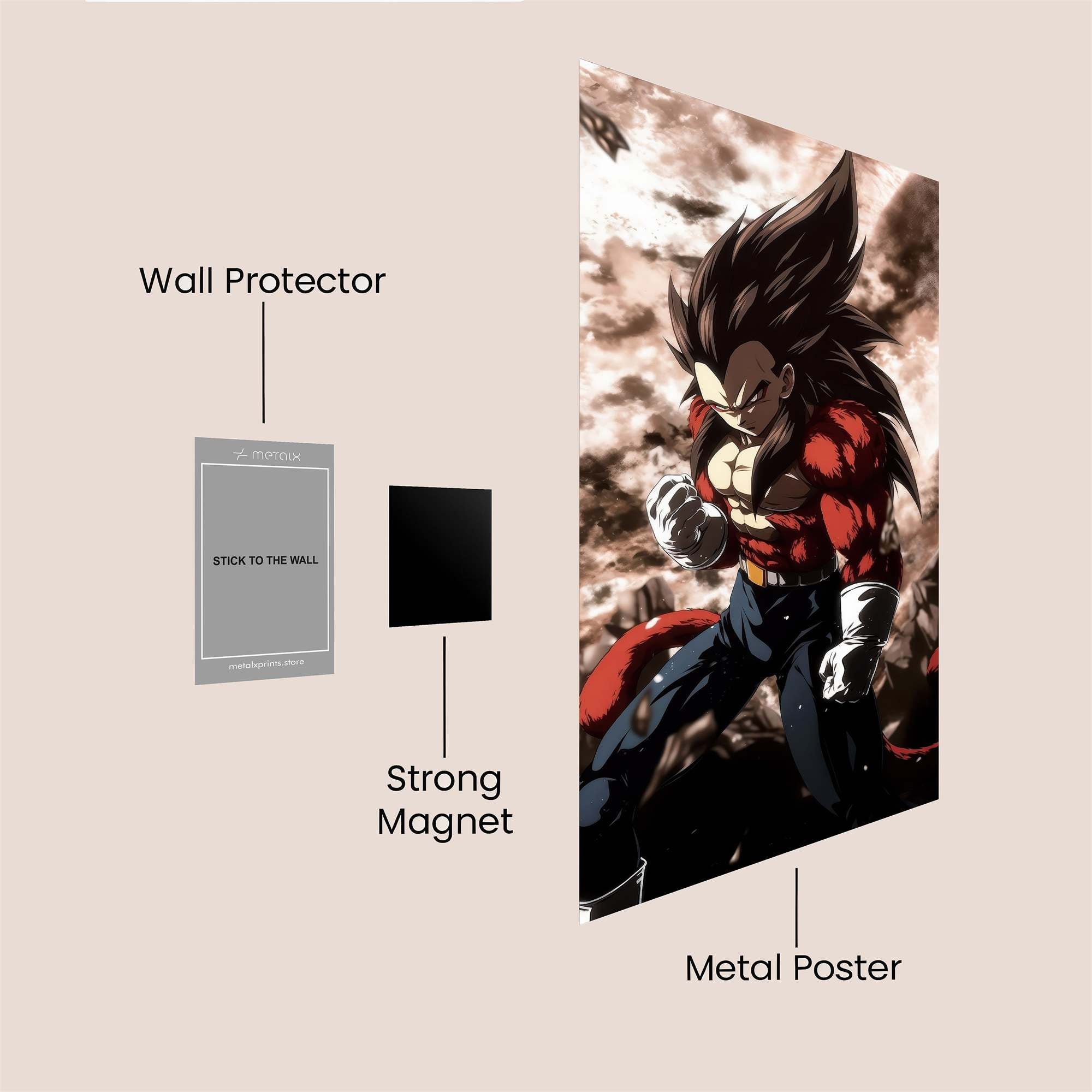 Vegeta Vengeful Safe Wall Magnetic / M