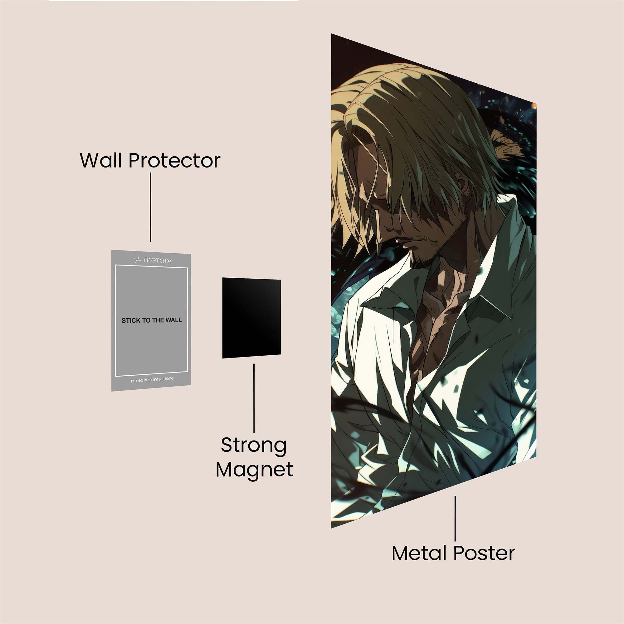 Sanji Sombre Safe Wall Magnetic / M
