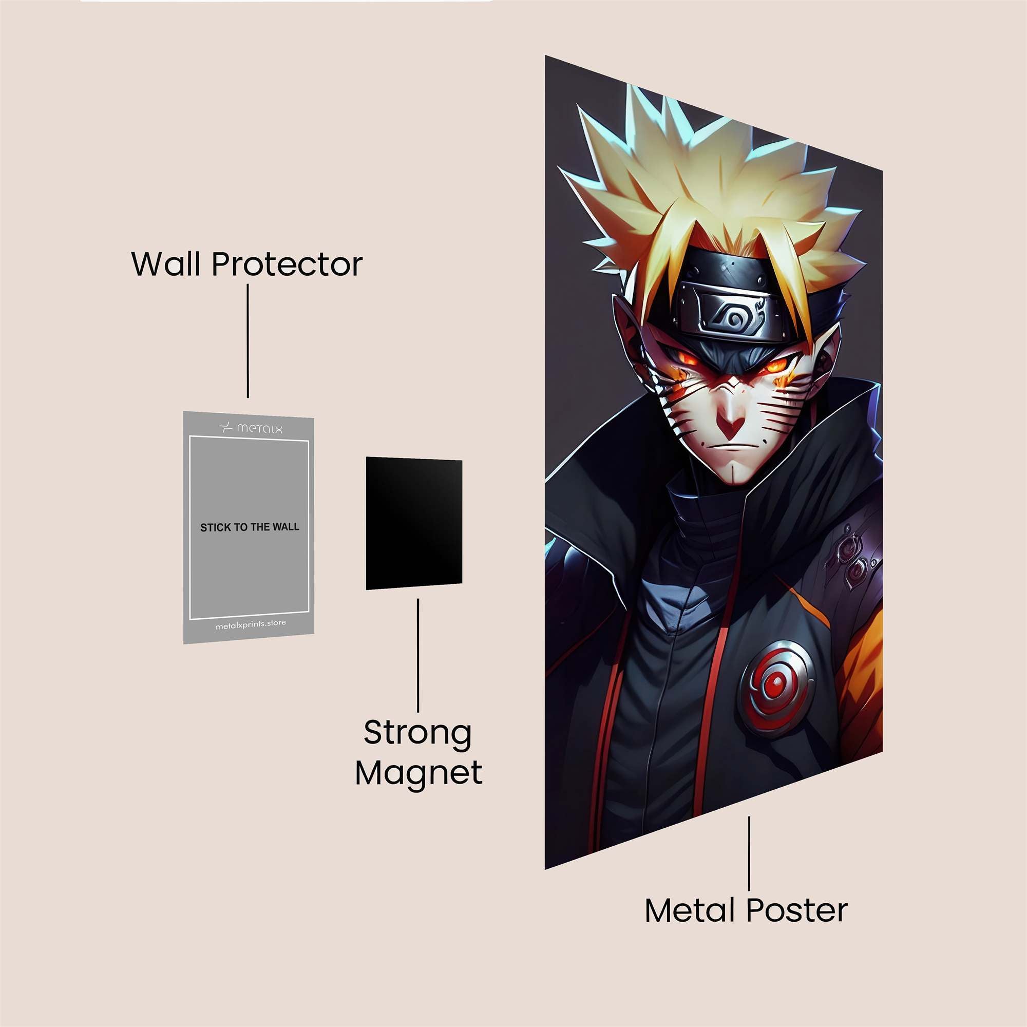 Naruto Ferocious Safe Wall Magnetic / M