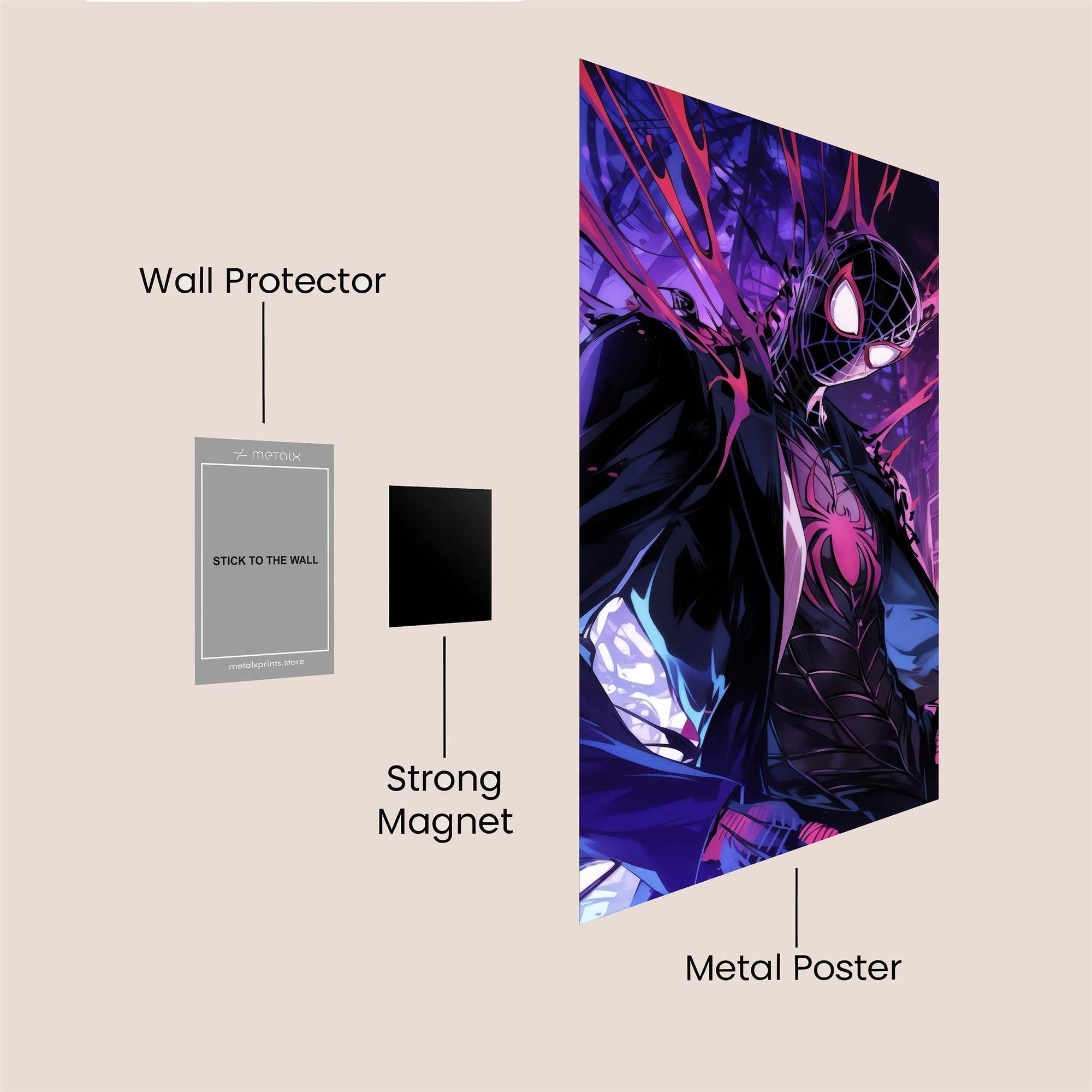 Spider Menace Safe Wall Magnetic / M