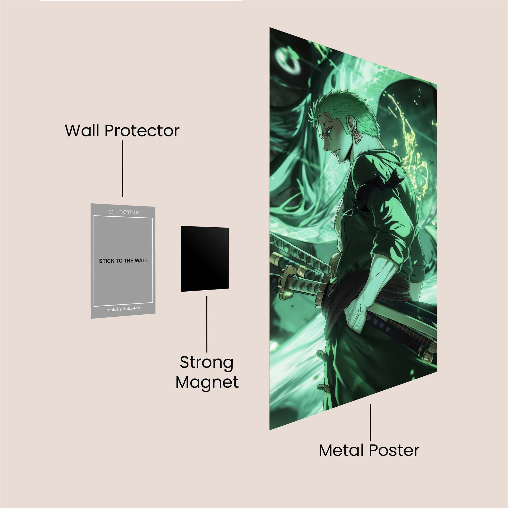 Roronoa Radiant Safe Wall Magnetic / M