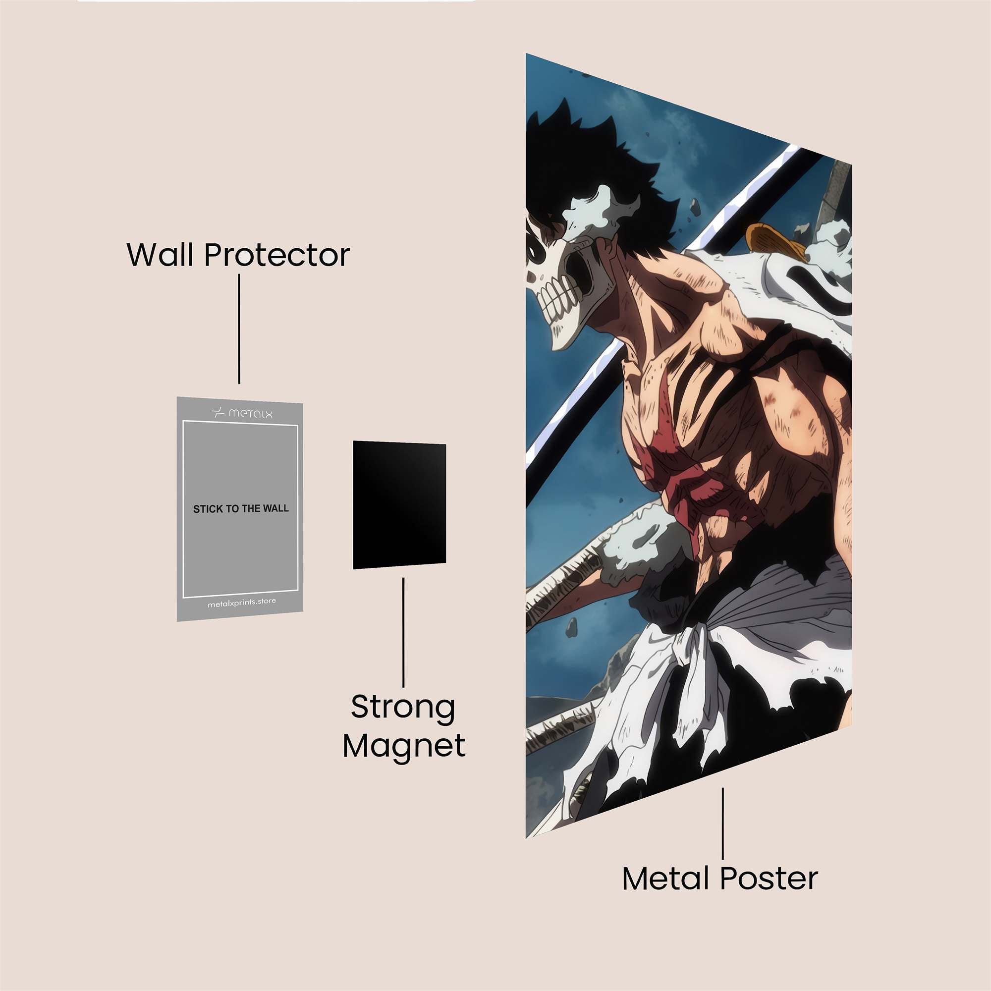 Grimmjow Rage Safe Wall Magnetic / M