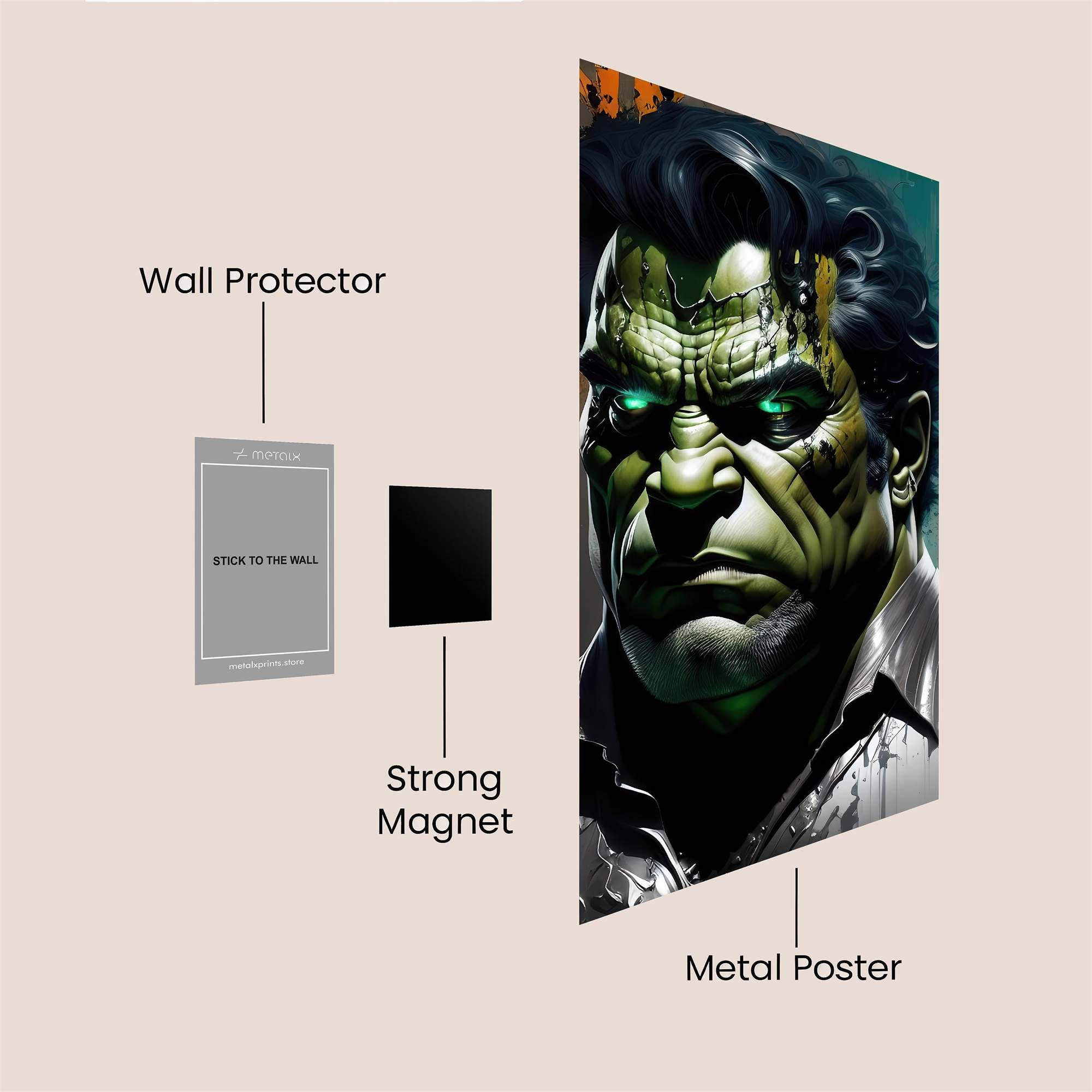 Hulk Somber Safe Wall Magnetic / M