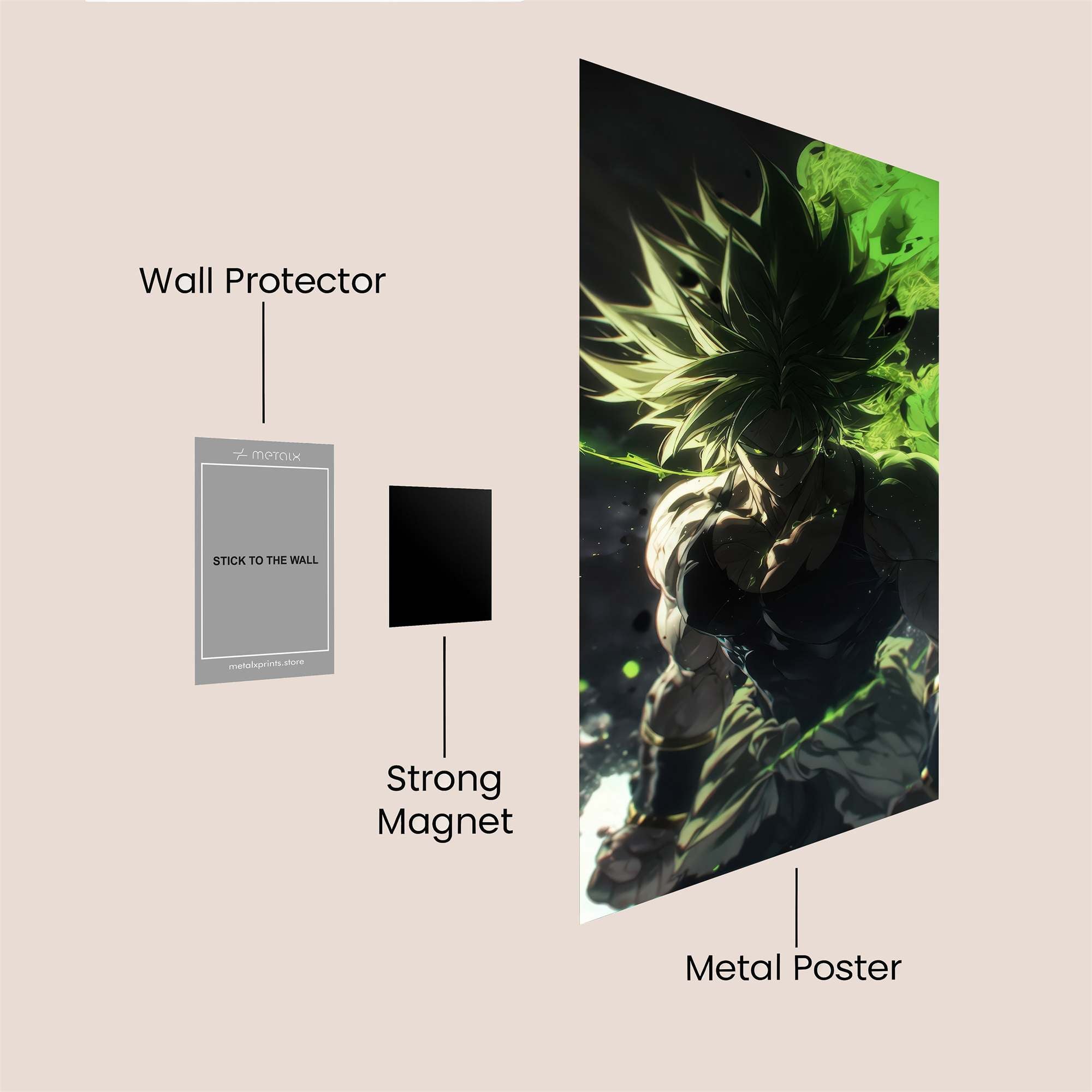 Broly Ferocious Safe Wall Magnetic / M