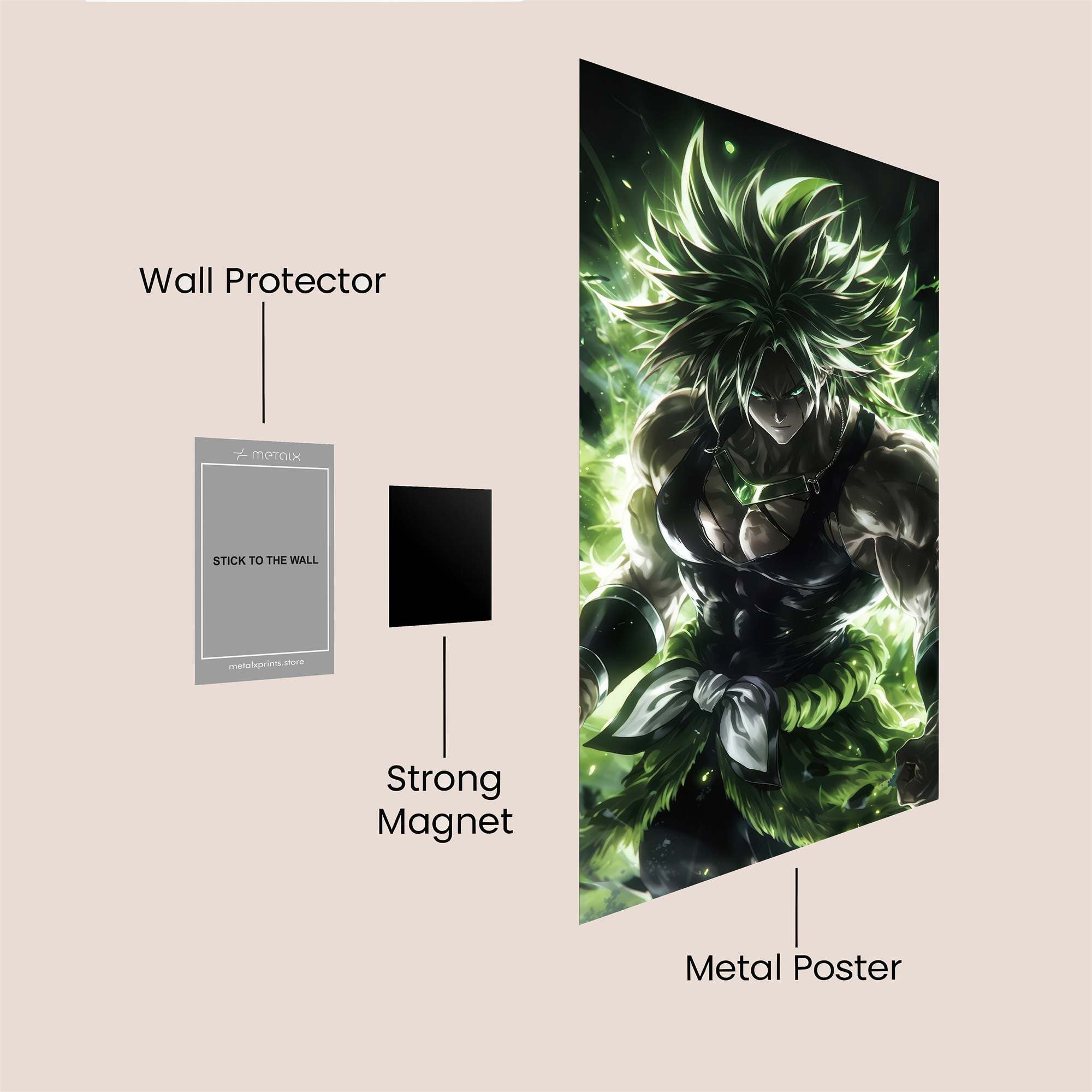 Broly Ferocious Safe Wall Magnetic / M