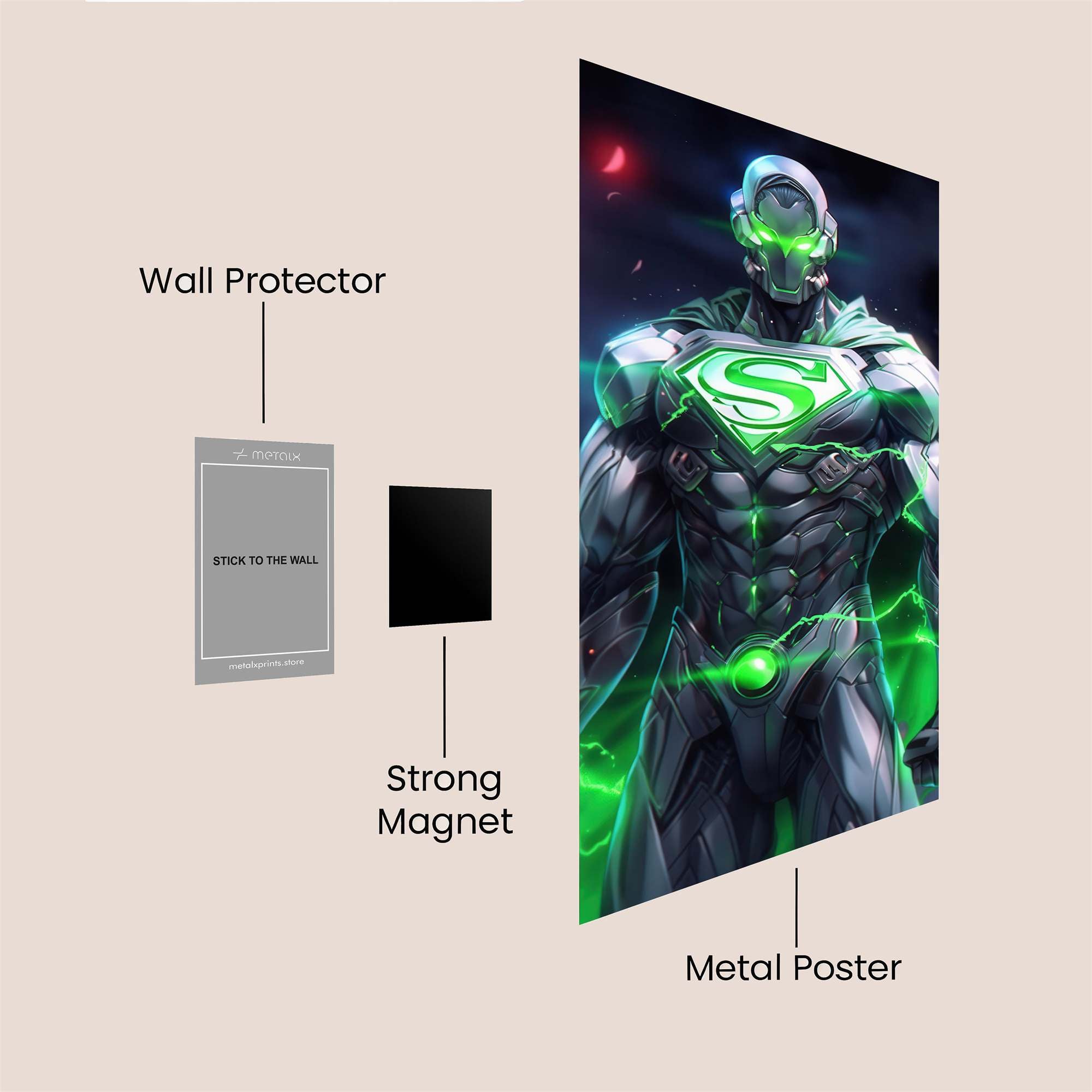 Cyborg Valor Safe Wall Magnetic / M