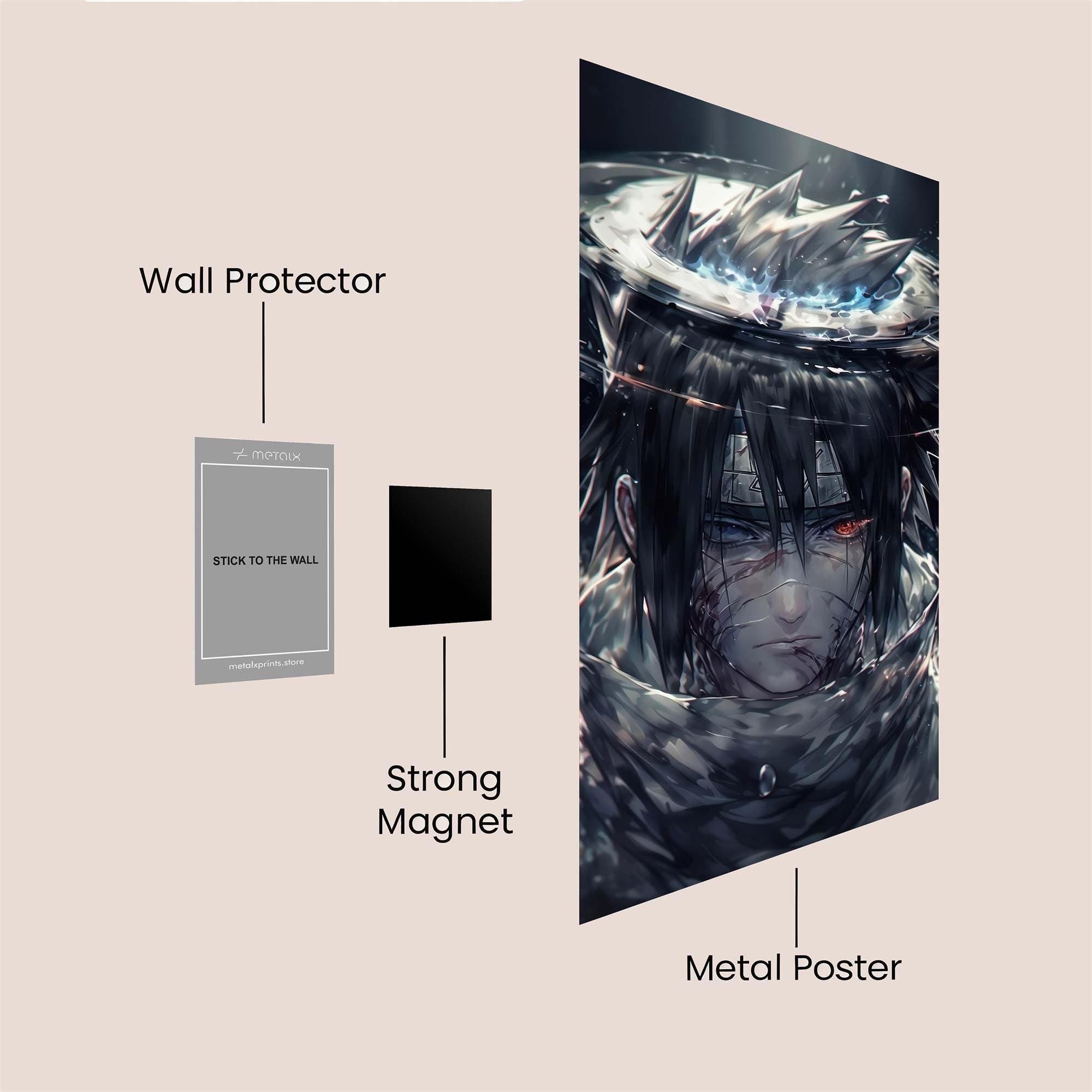 Sasuke Sombre Safe Wall Magnetic / M
