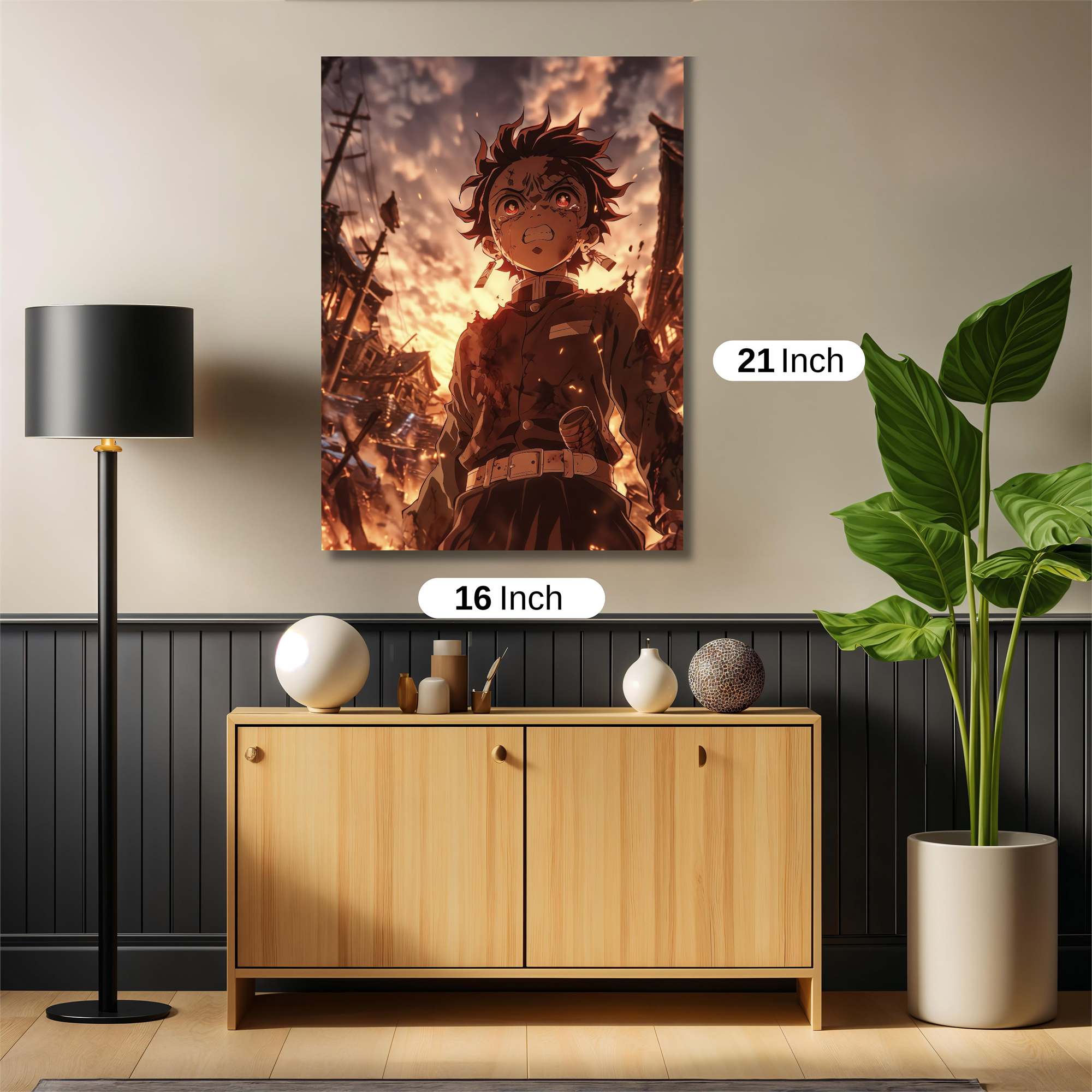 Tanjiro Ablaze Safe Wall Magnetic / M