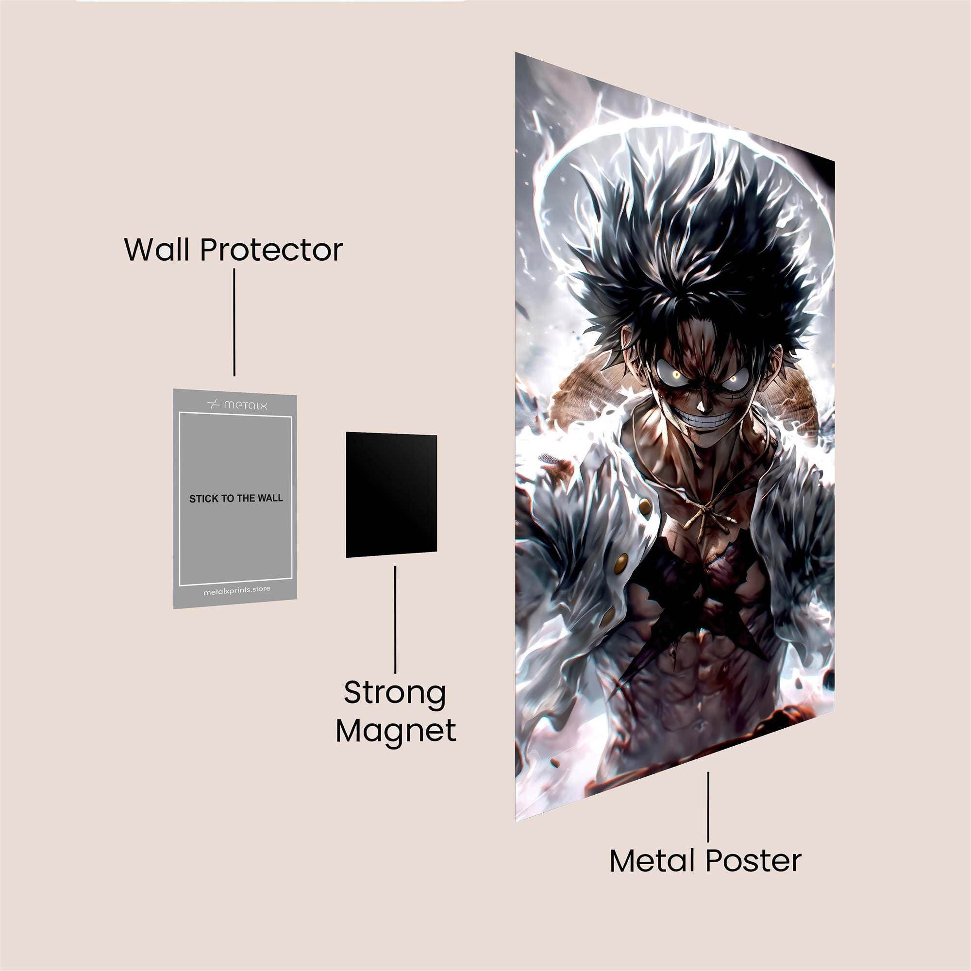 Luffy Ascendant Safe Wall Magnetic / M