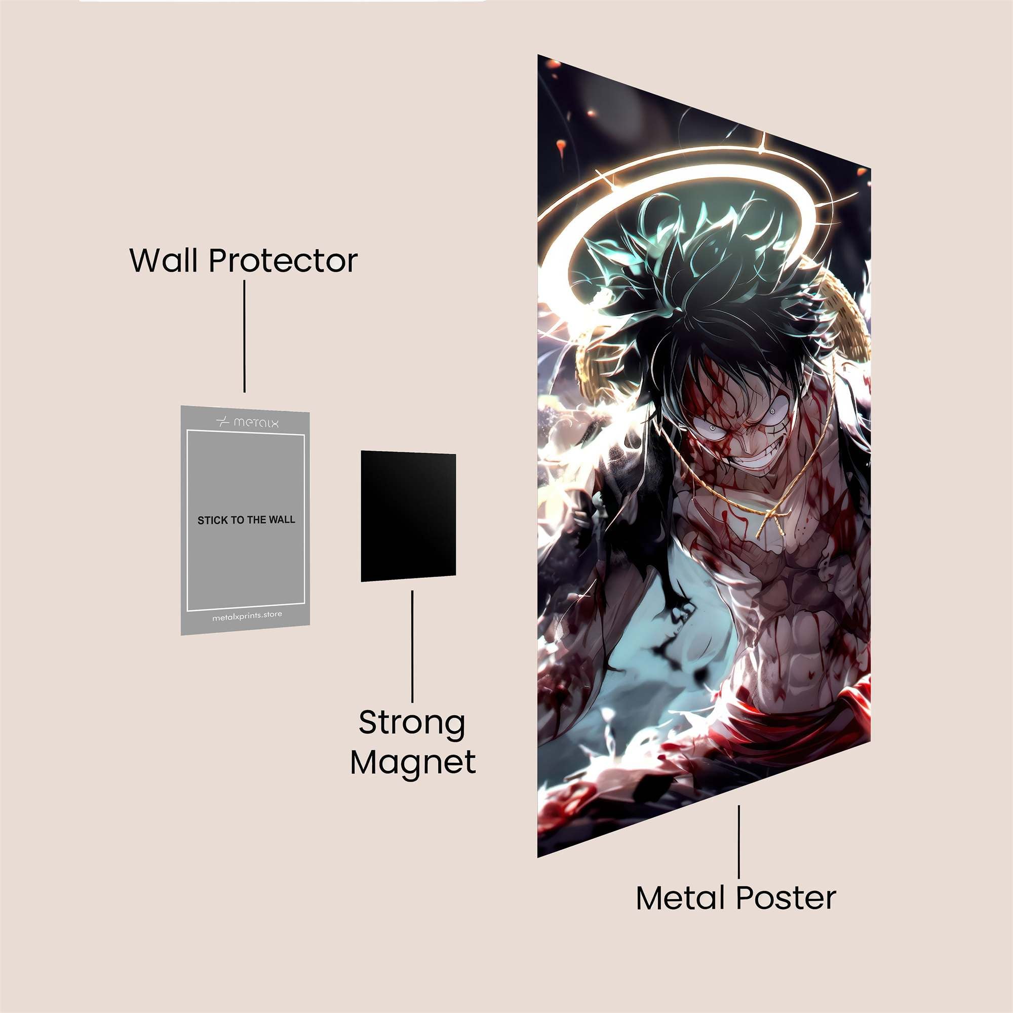 Luffy Ascendant Safe Wall Magnetic / M