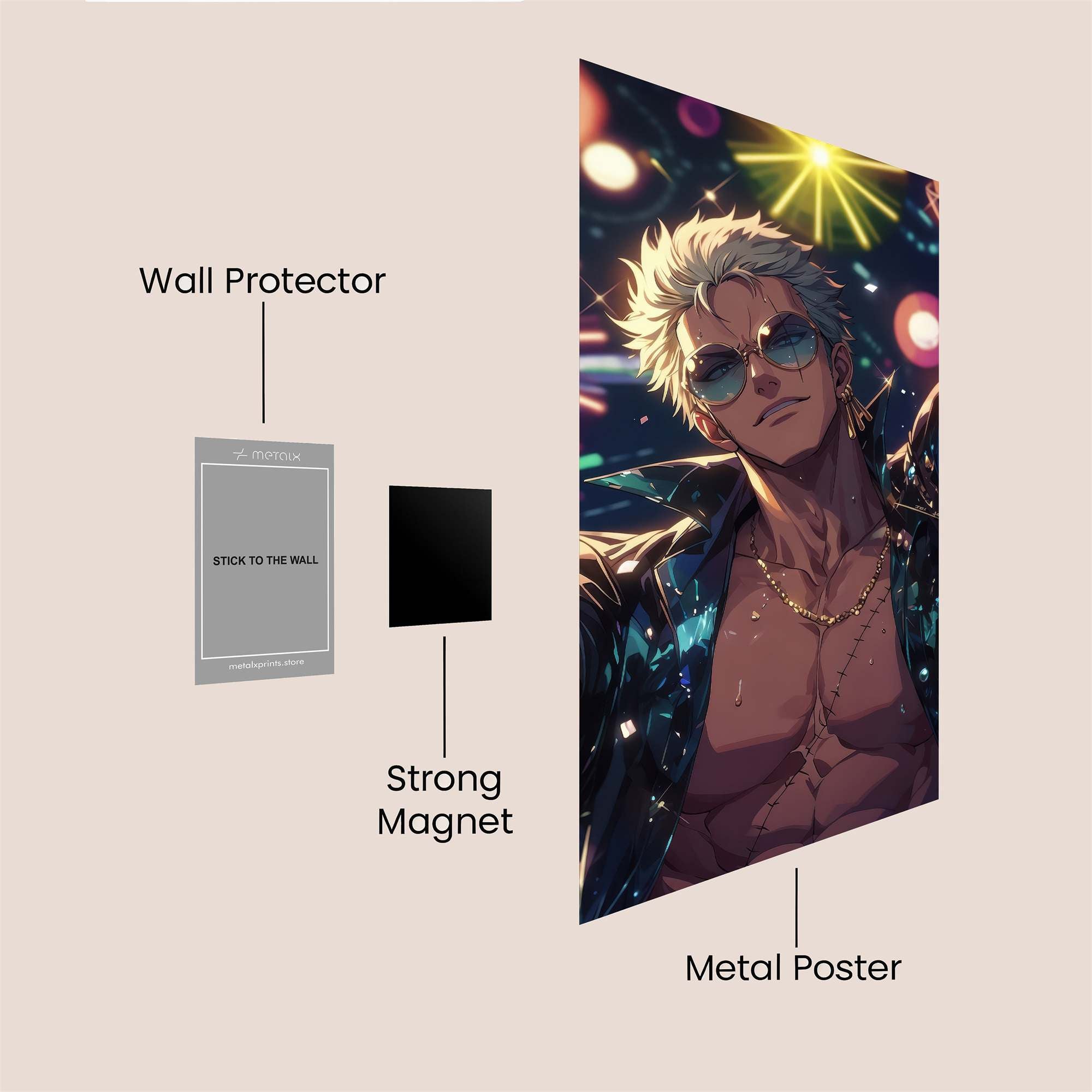 Ruffy Radiant Safe Wall Magnetic / M