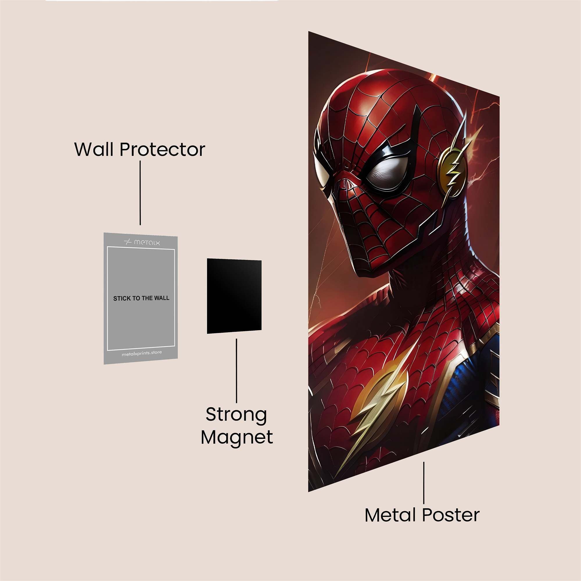 Spider-Flash Safe Wall Magnetic / M
