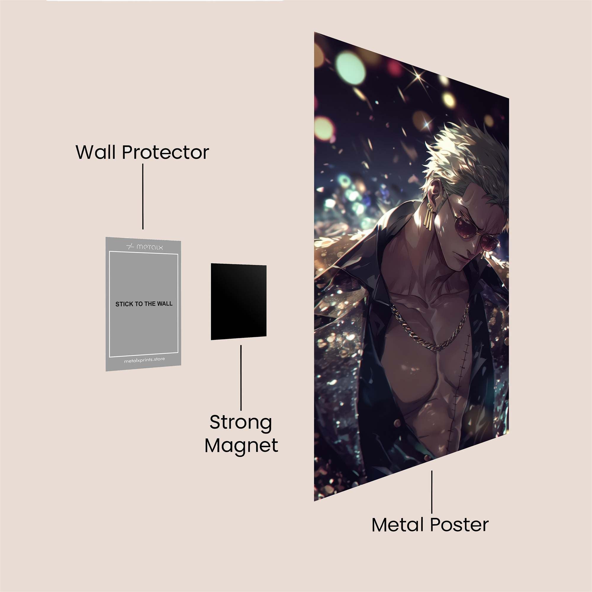 Roronoa Radiant Safe Wall Magnetic / M