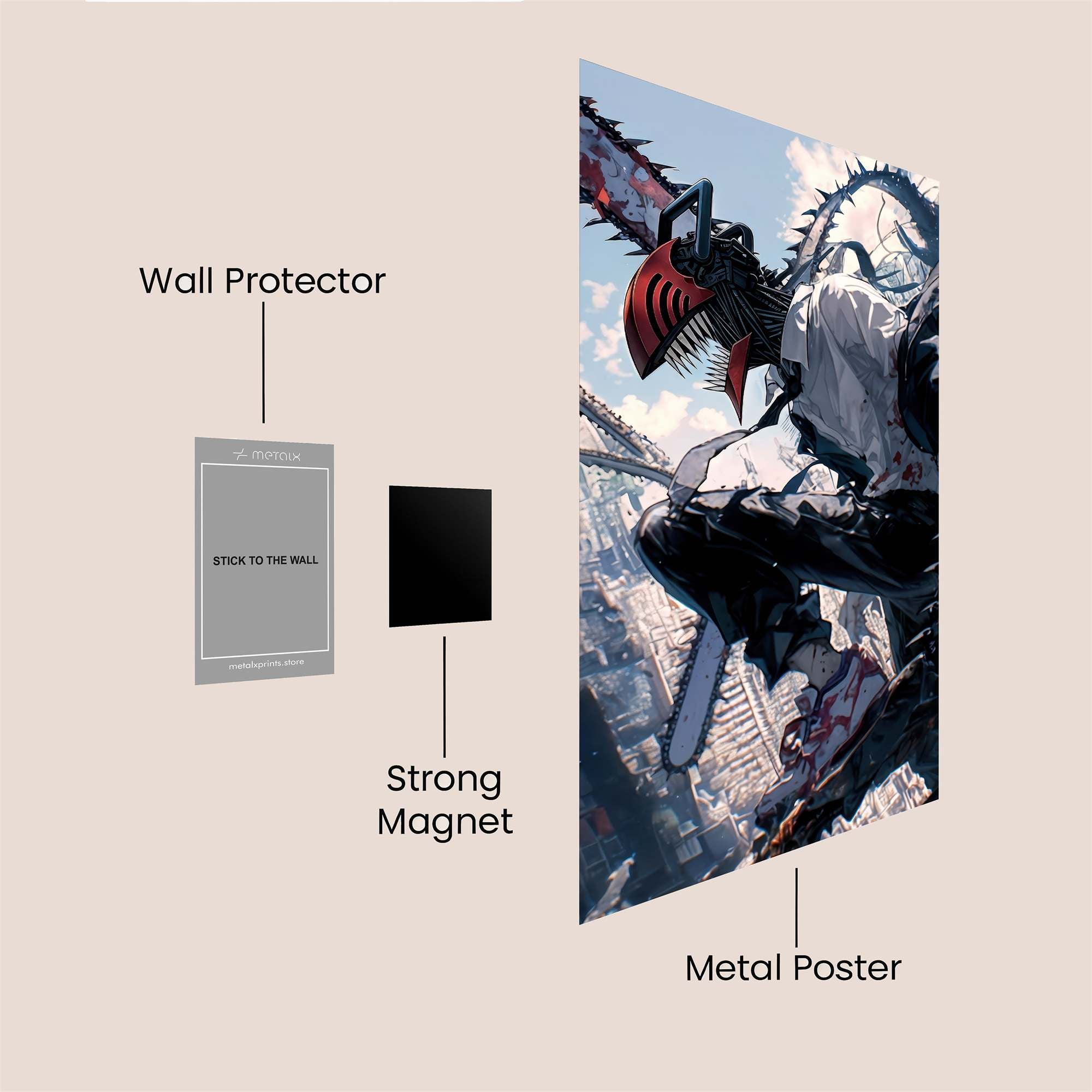 Chainsaw Mayhem Safe Wall Magnetic / M