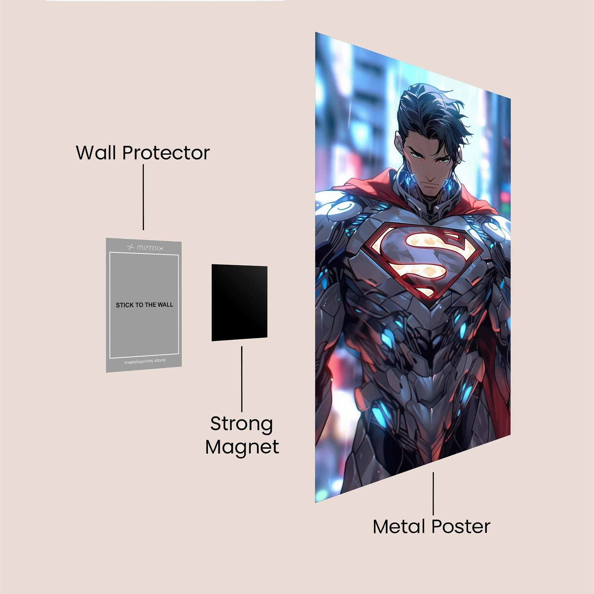 Superman Resolute Safe Wall Magnetic / M