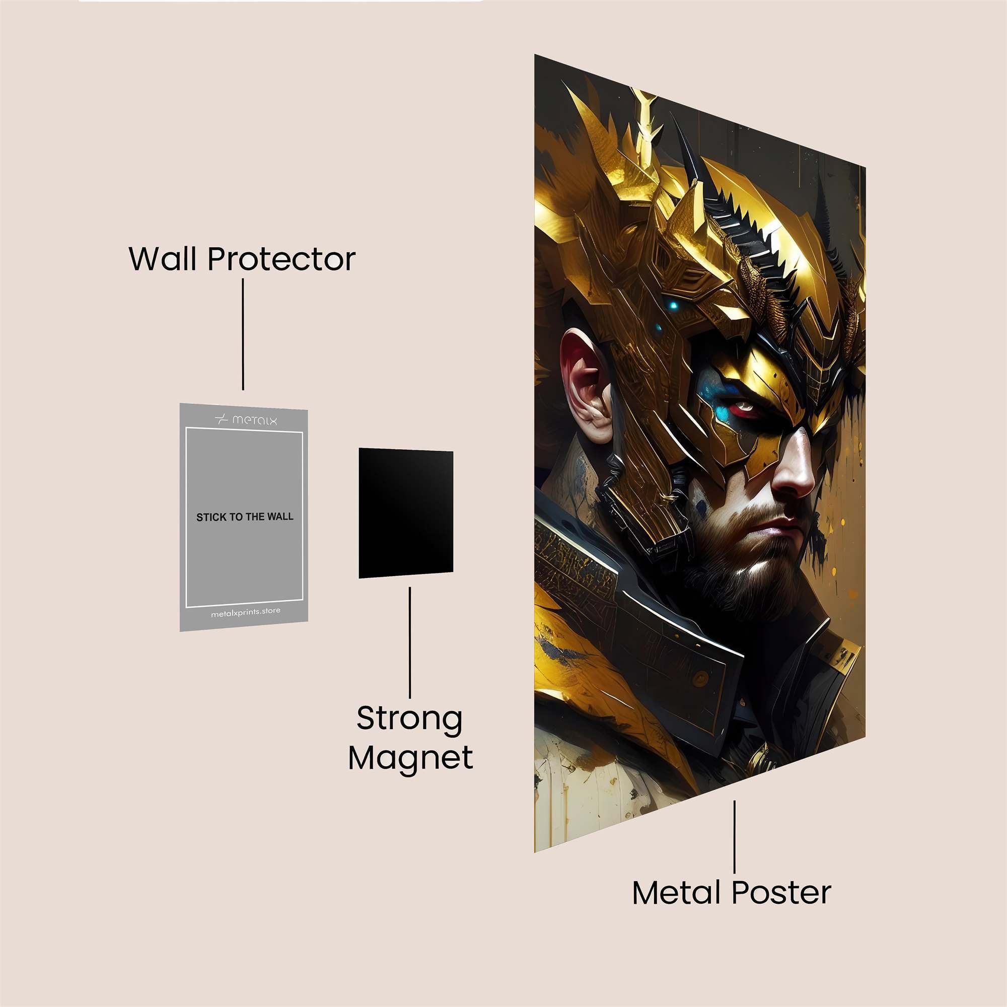 Golden Fury Safe Wall Magnetic / M