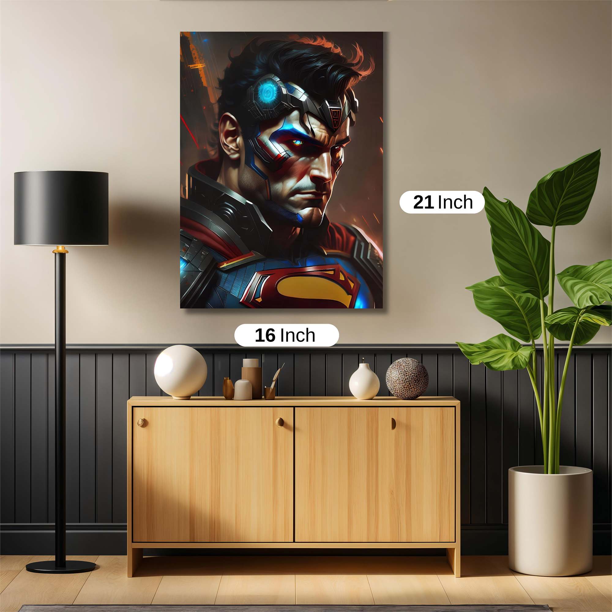 Superman Cybernetic Safe Wall Magnetic / M