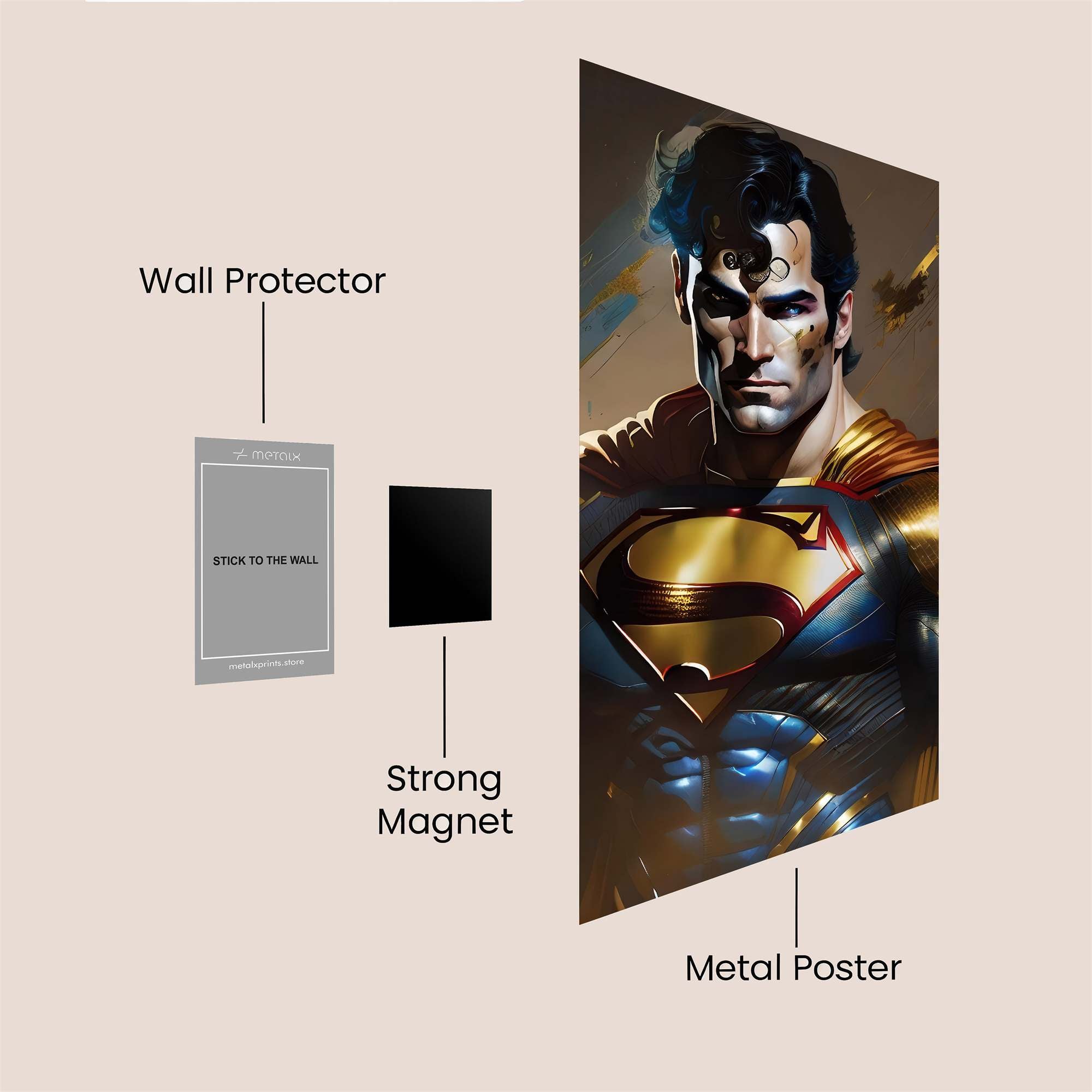 Superman Regal Safe Wall Magnetic / M