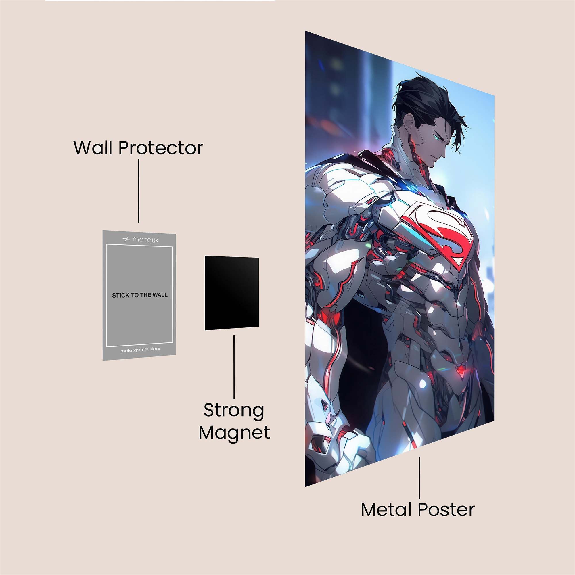 Superman Resolute Safe Wall Magnetic / M