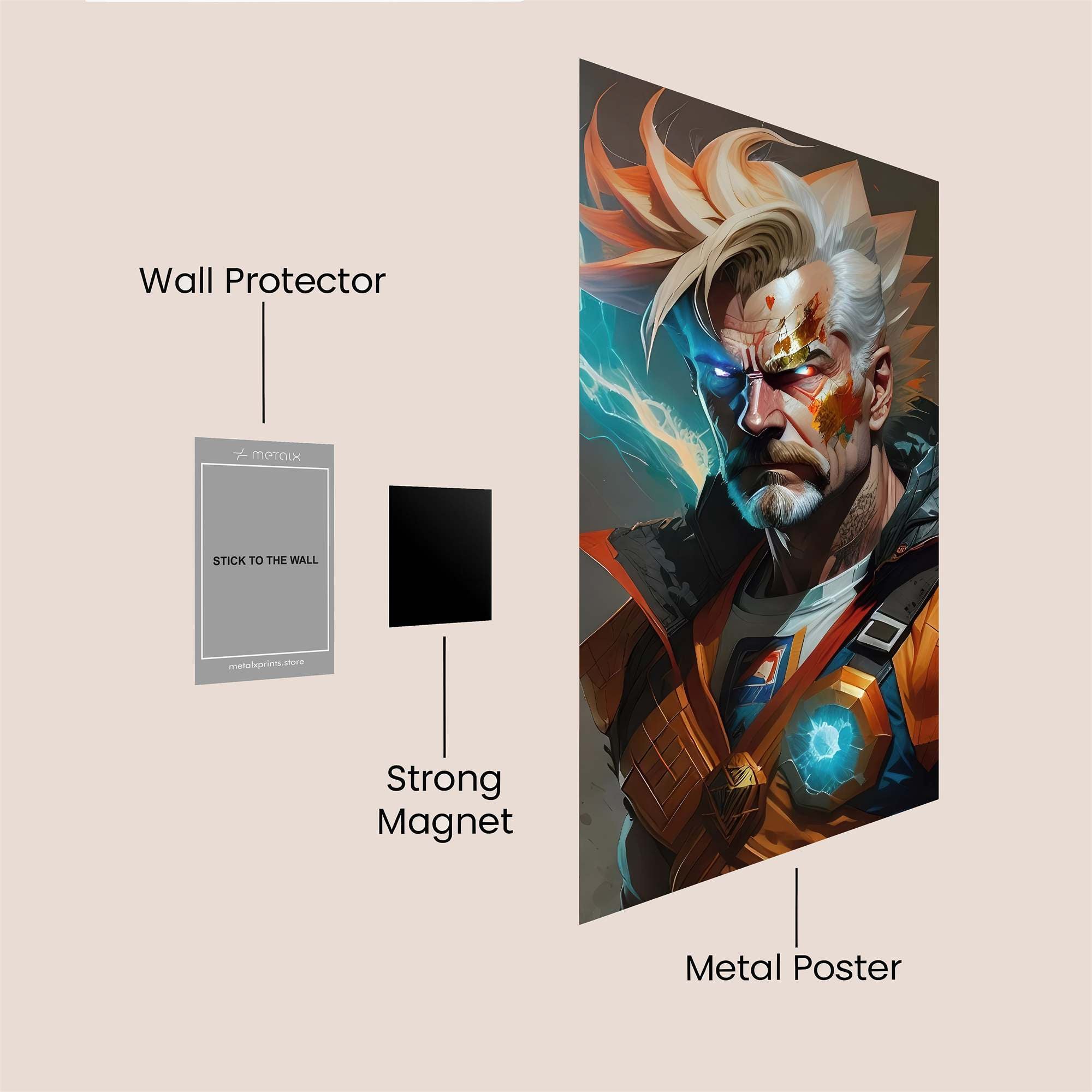 Captain Energetic Safe Wall Magnetic / M