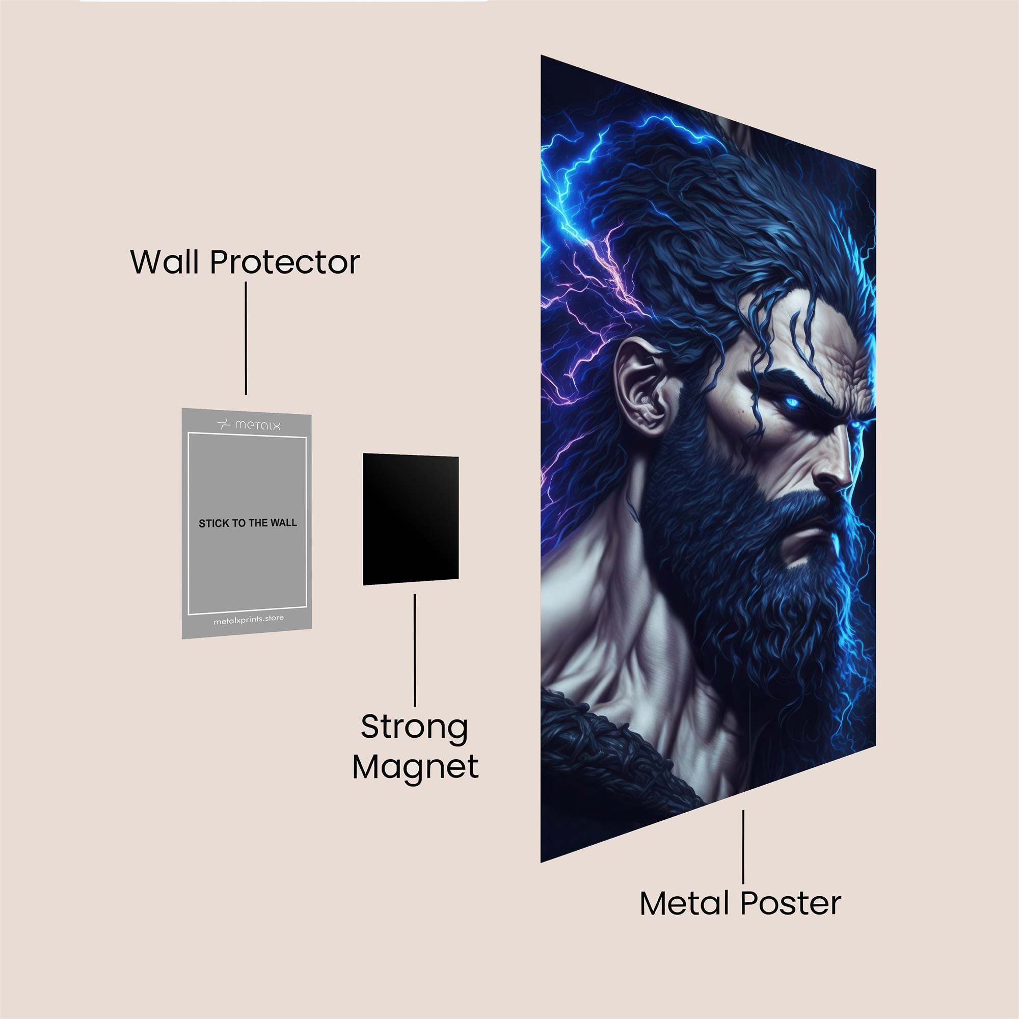 Zeus Unleashed Safe Wall Magnetic / M