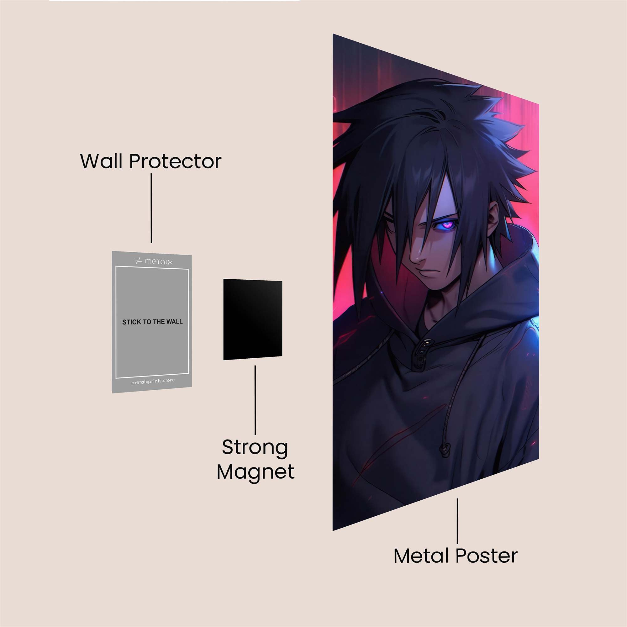 Sasuke Sullen Safe Wall Magnetic / M