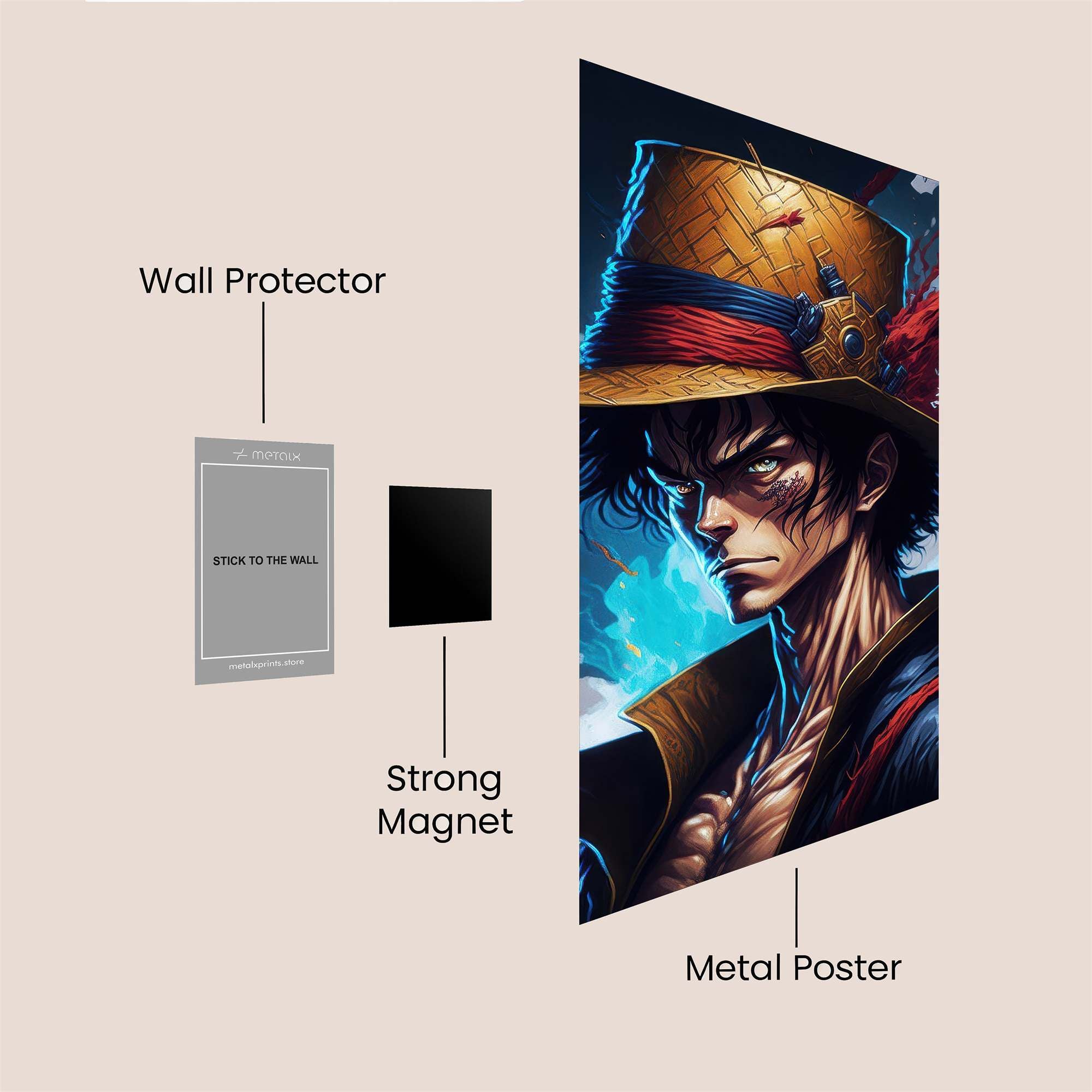 Strawhat Fury Safe Wall Magnetic / M