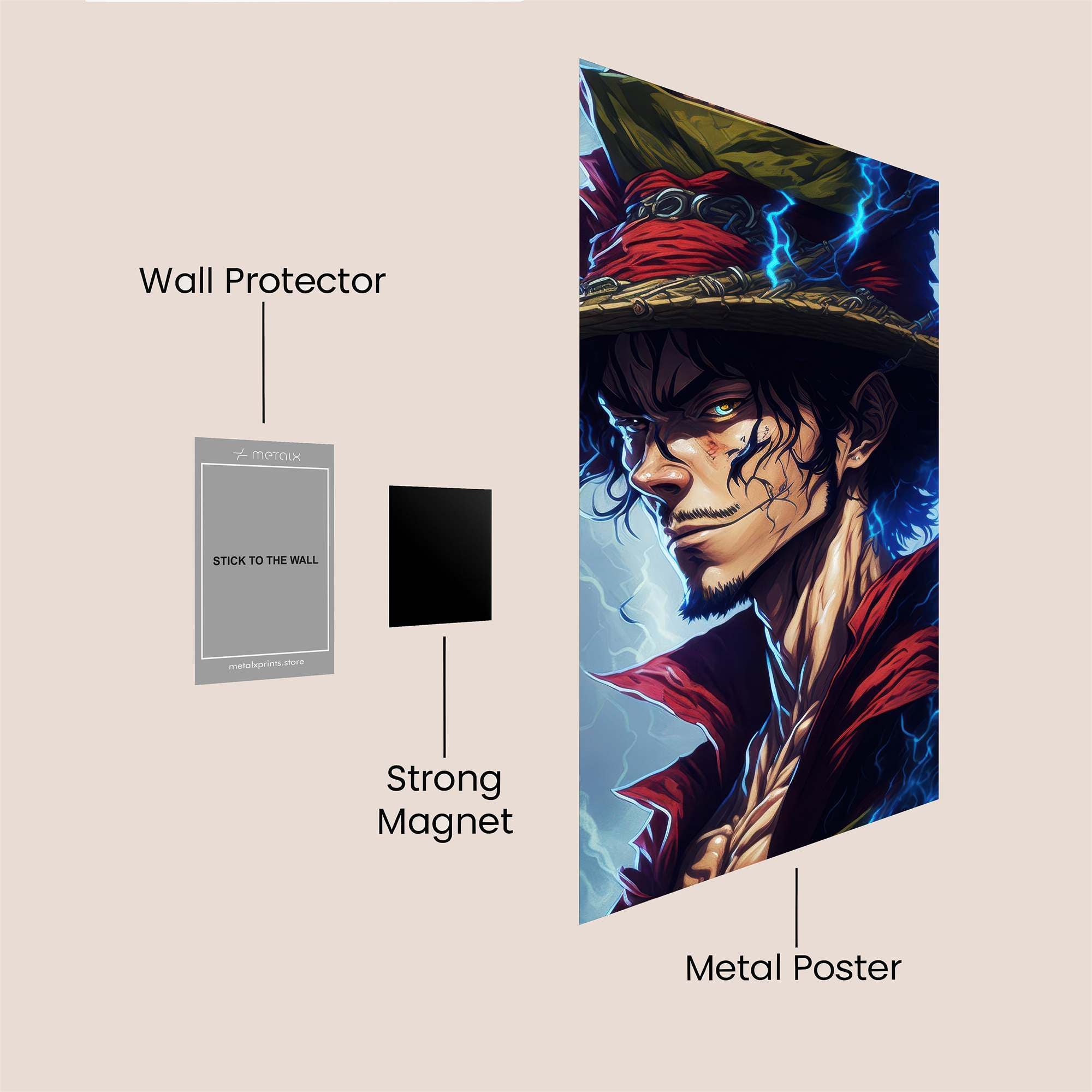 Luffy Thunderous Safe Wall Magnetic / M