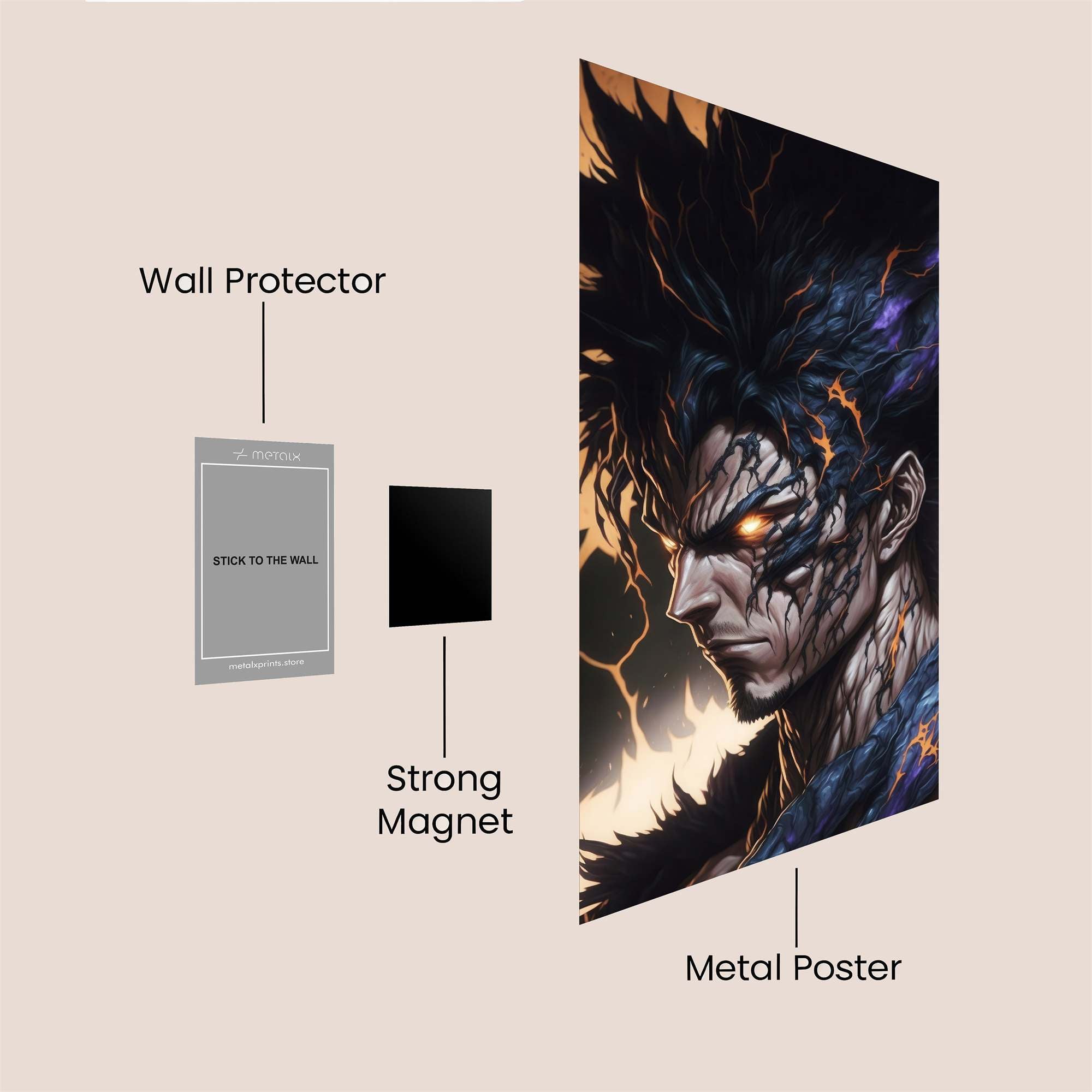 Goku Enraged Safe Wall Magnetic / M