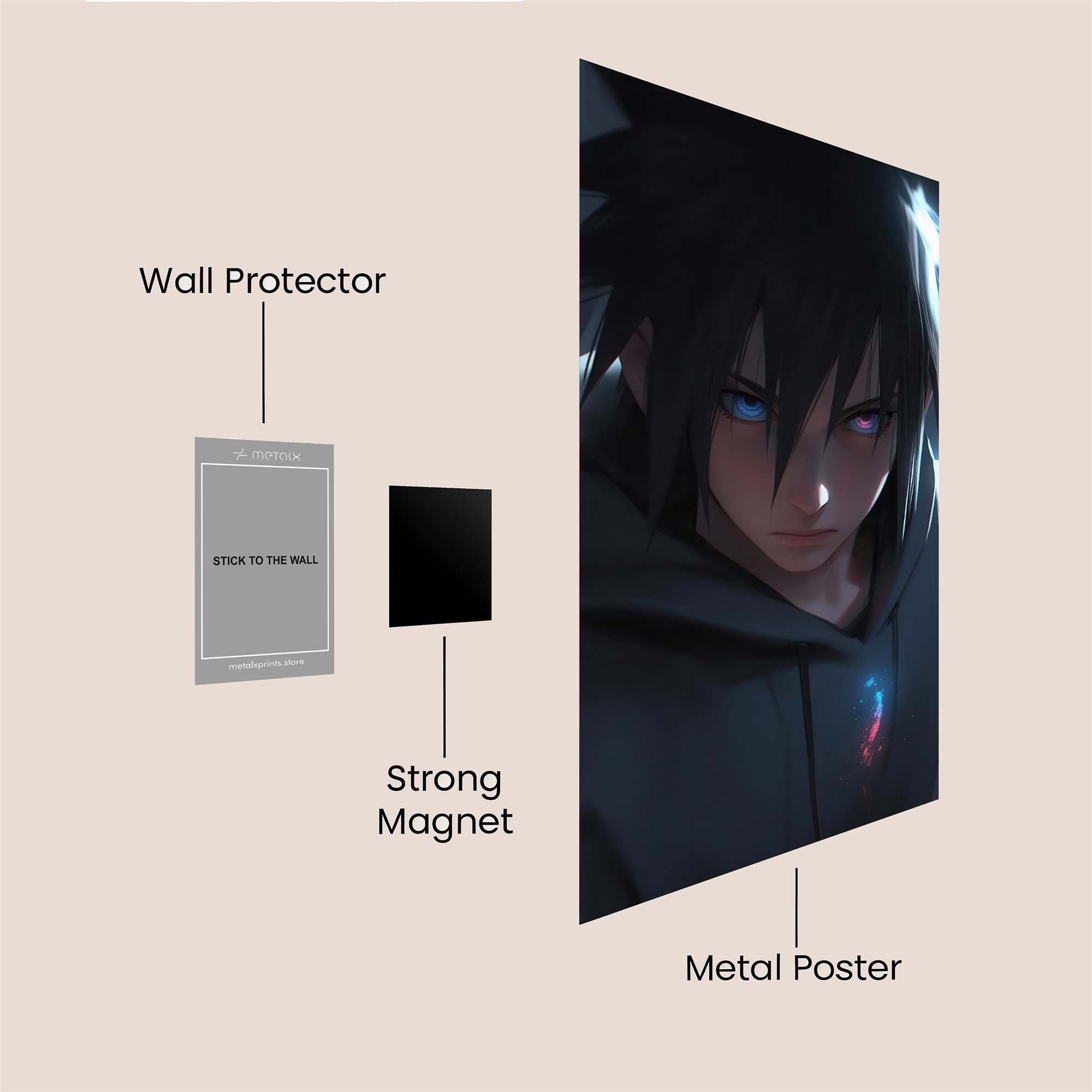 Sasuke Sombre Safe Wall Magnetic / M