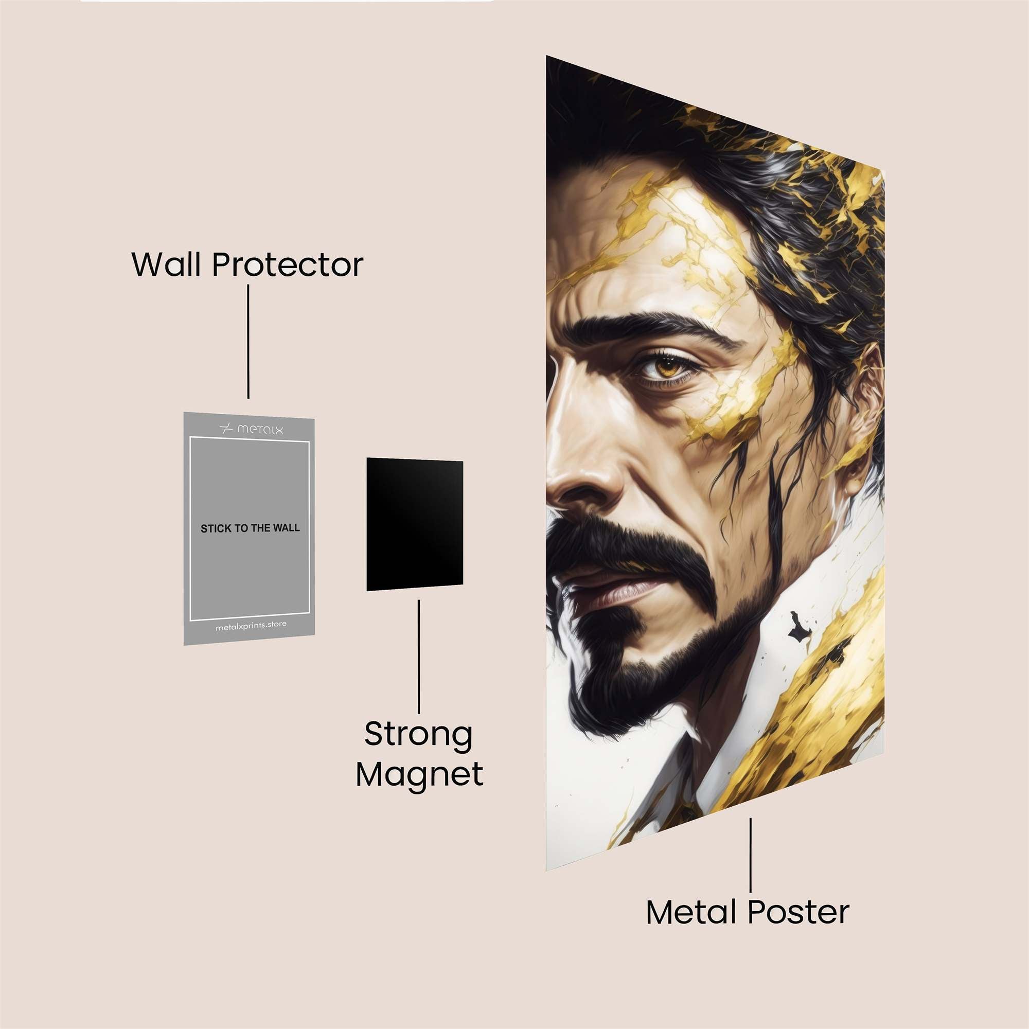 Golden Fury Safe Wall Magnetic / M