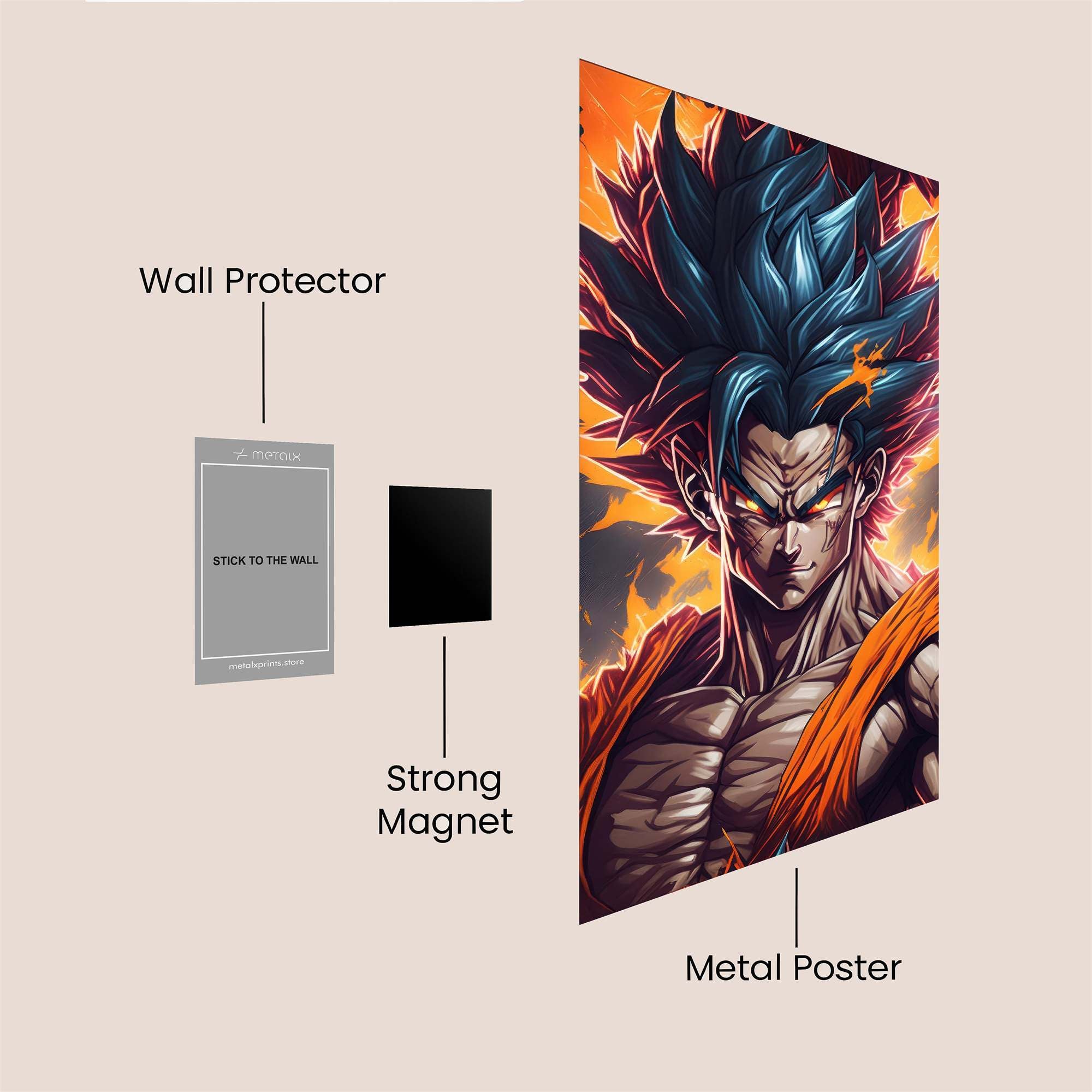 Goku Ferocity Safe Wall Magnetic / M