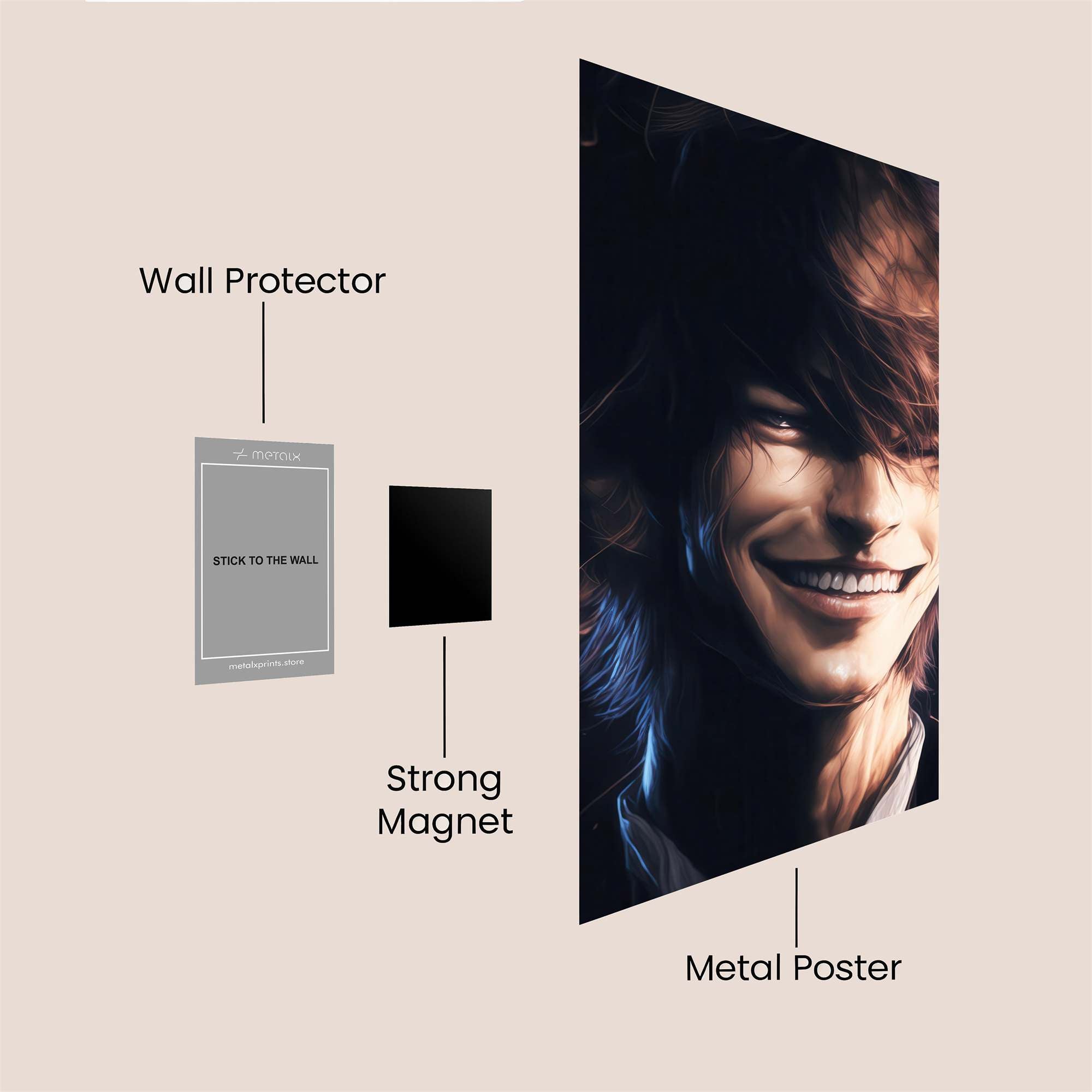 Jokerish Grin Safe Wall Magnetic / M