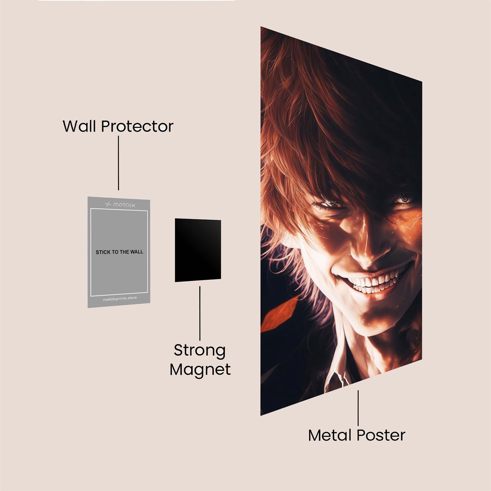 Hisoka Menacing Safe Wall Magnetic / M