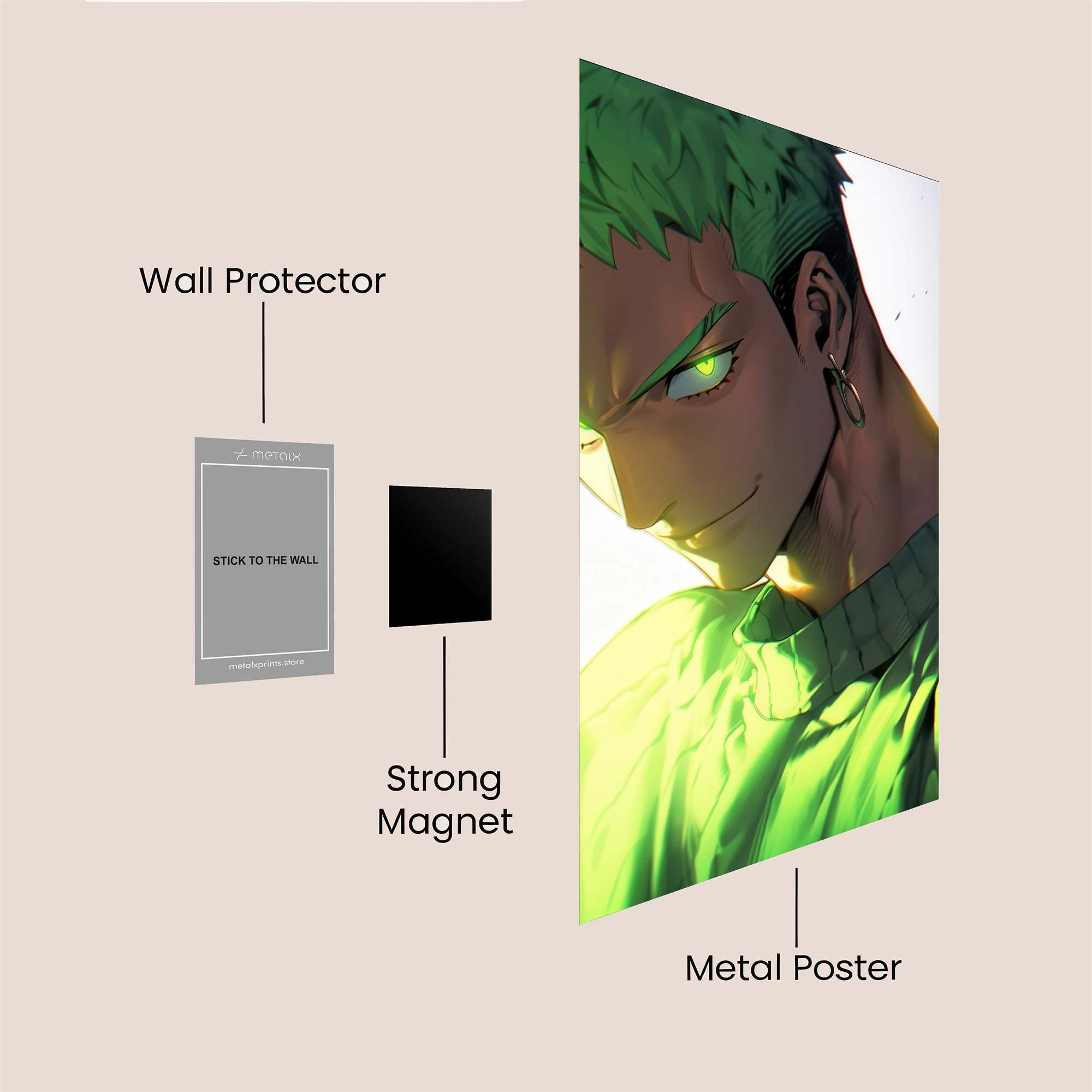 Roronoa Radiant Safe Wall Magnetic / M