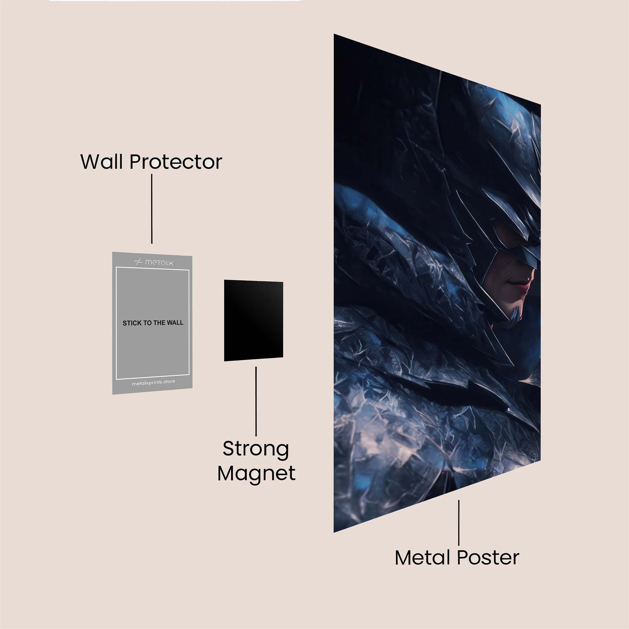 Batman Brooding Safe Wall Magnetic / M