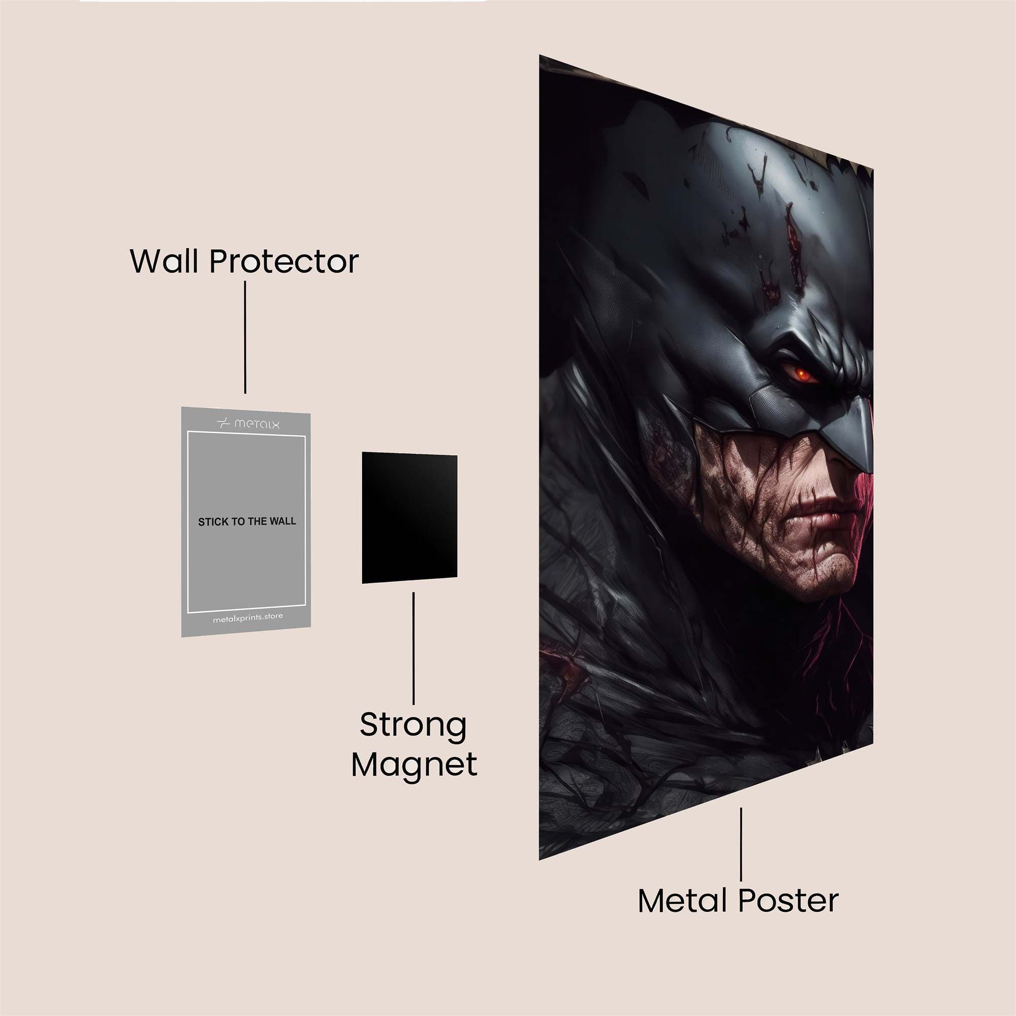 Batman Sombre Safe Wall Magnetic / M