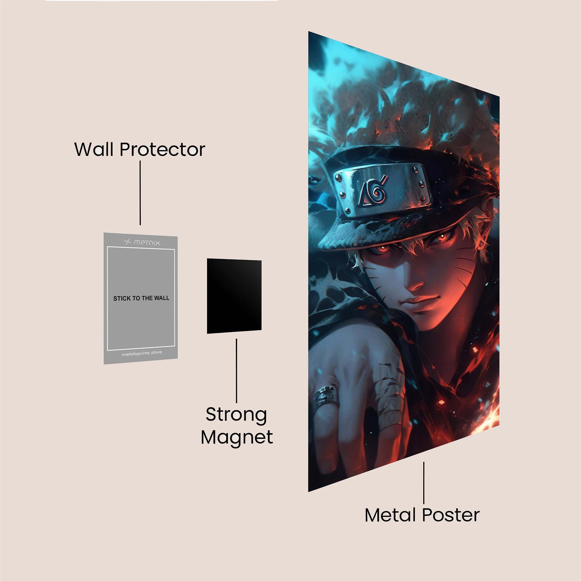Naruto Fierce Safe Wall Magnetic / M