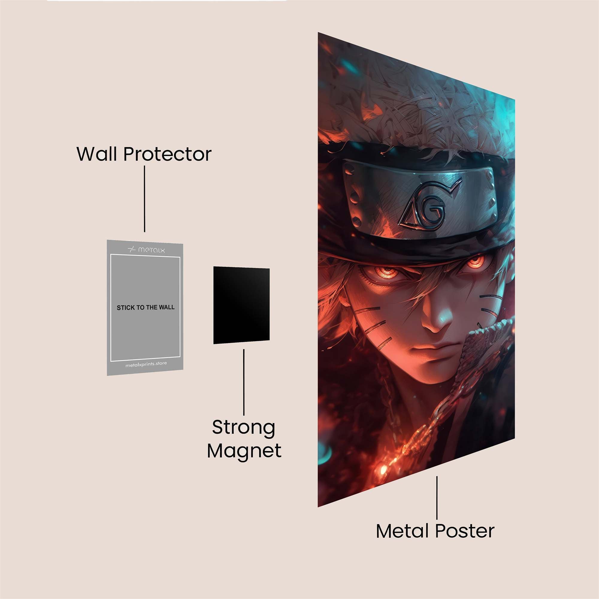 Naruto Fierce Safe Wall Magnetic / M