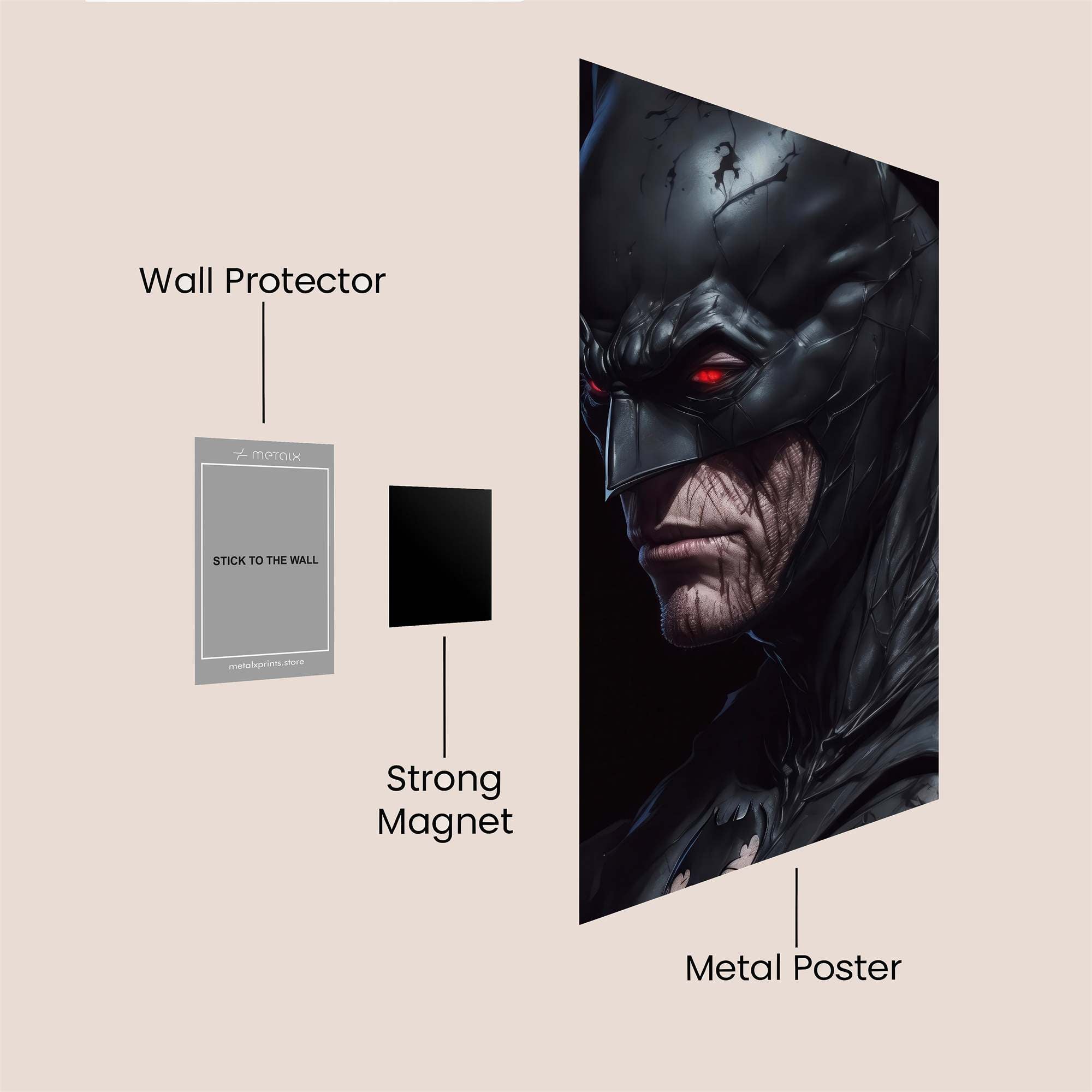Batman Brooding Safe Wall Magnetic / M